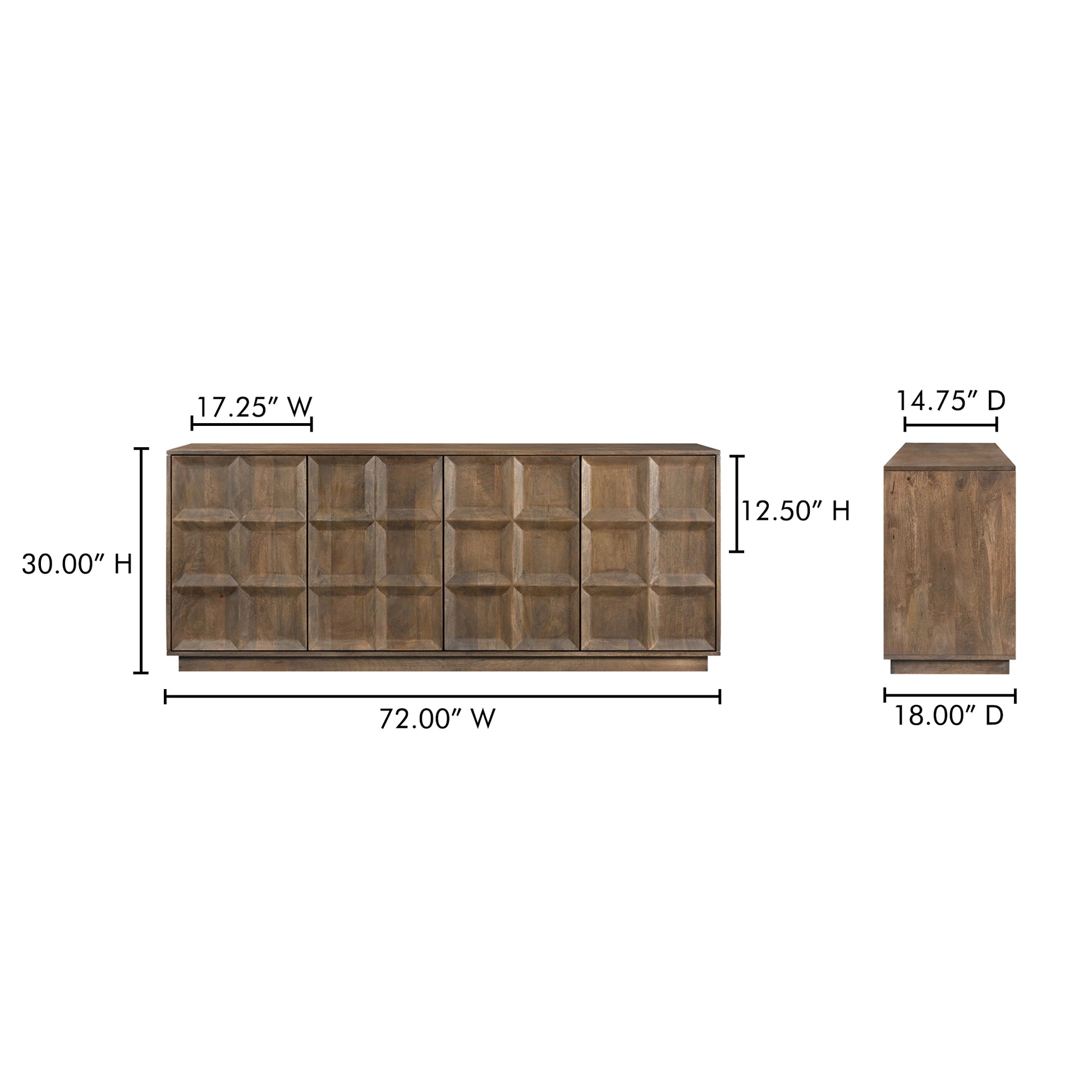 Bowen Sideboard Deep Brown - Central Designs