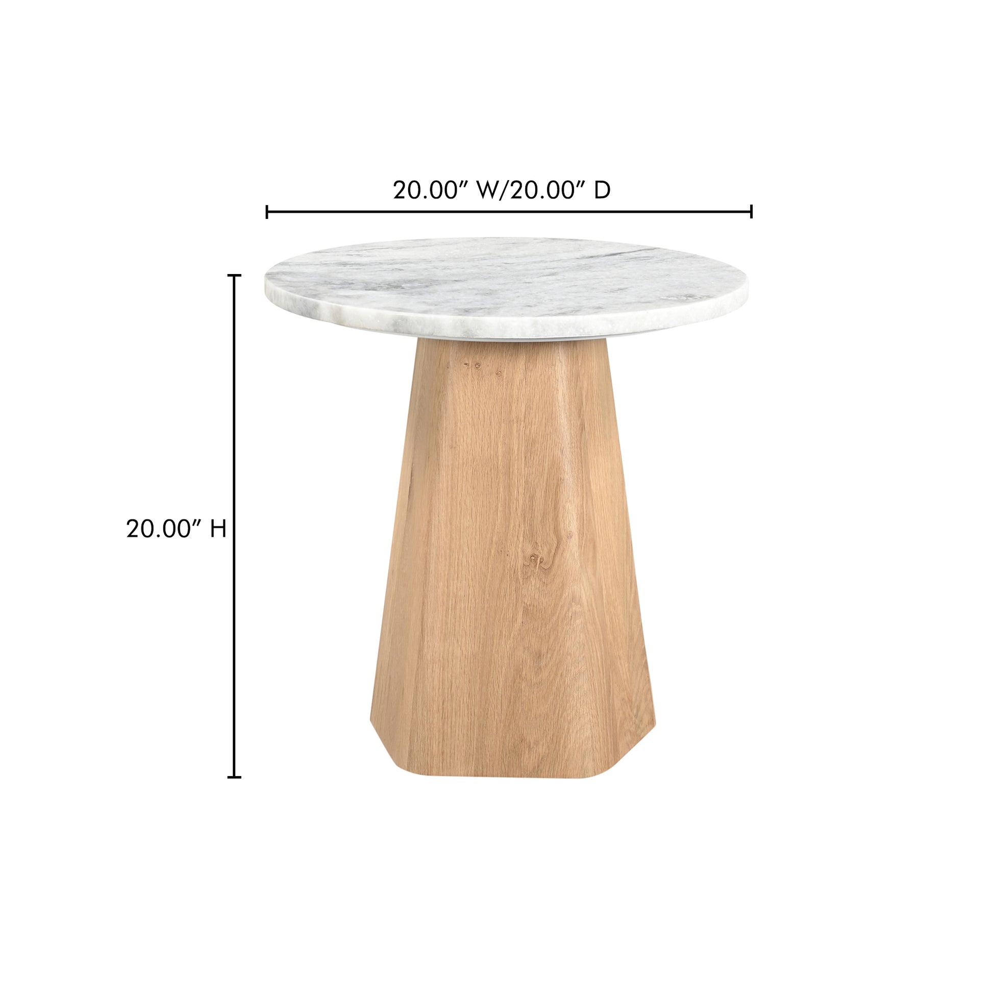 Evelyn Accent Table Ashen Grey Matrix Marble - Central Designs