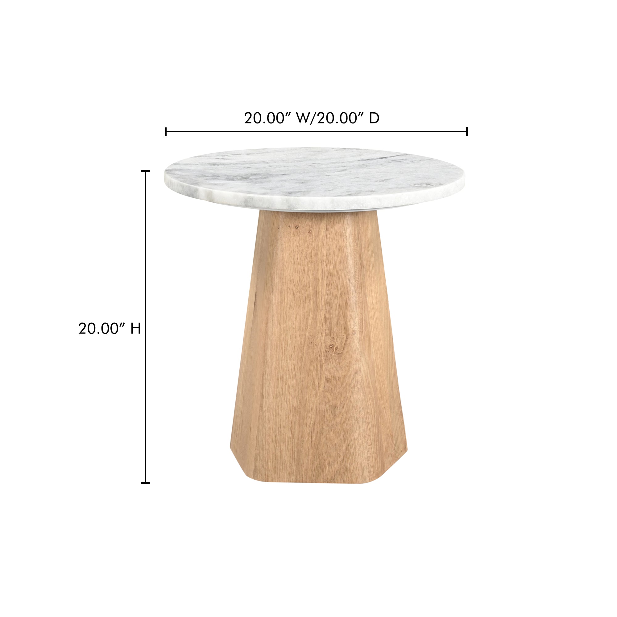 Evelyn Accent Table Ashen Grey Matrix Marble - Central Designs