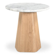 Evelyn Accent Table Ashen Grey Matrix Marble - Central Designs