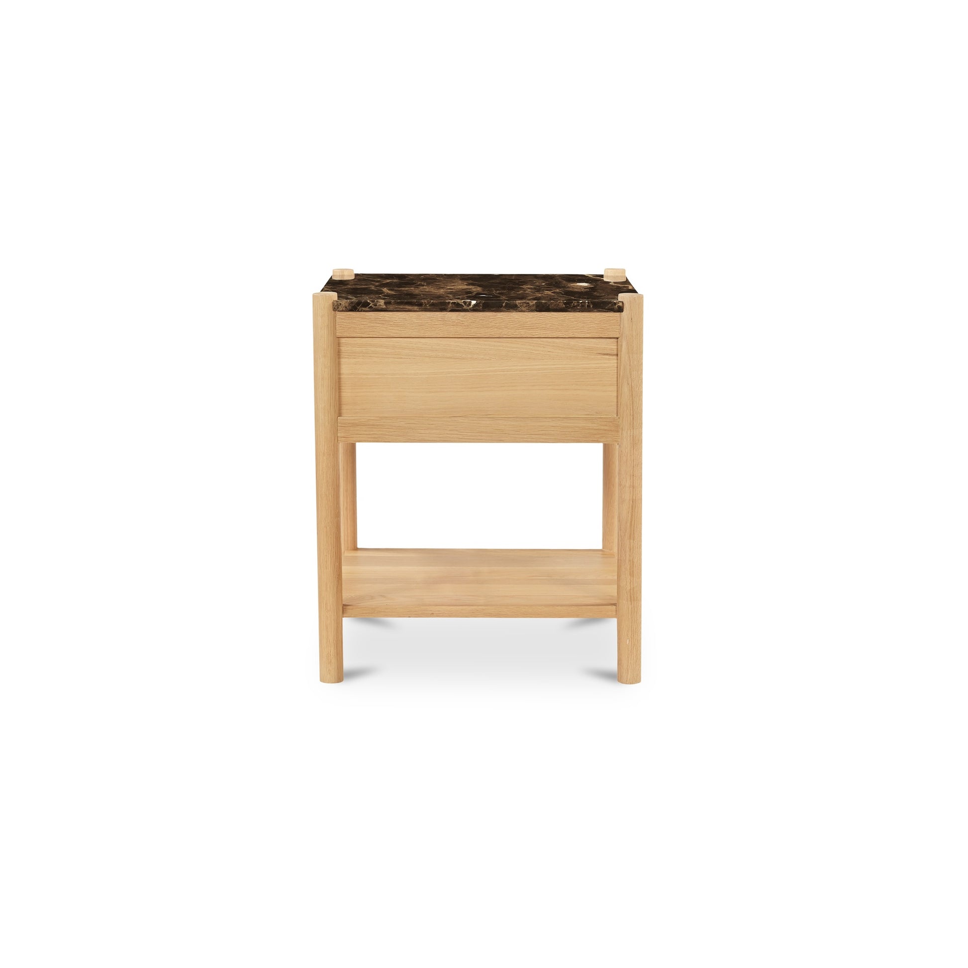 Elio Nightstand Dark Emperador Marble - Central Designs