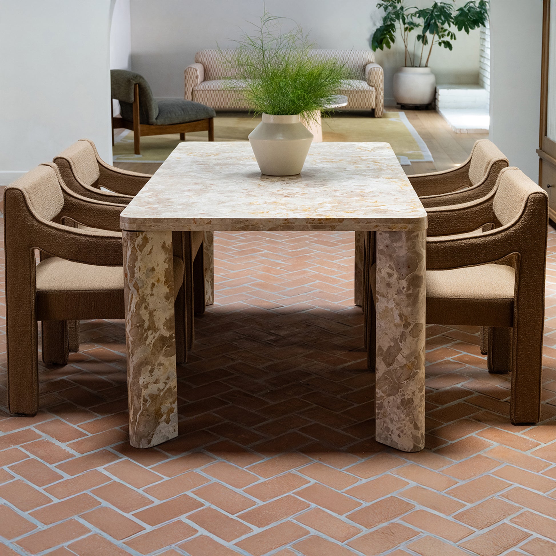 Segment Dining Table Panther Stone Beige - Central Designs