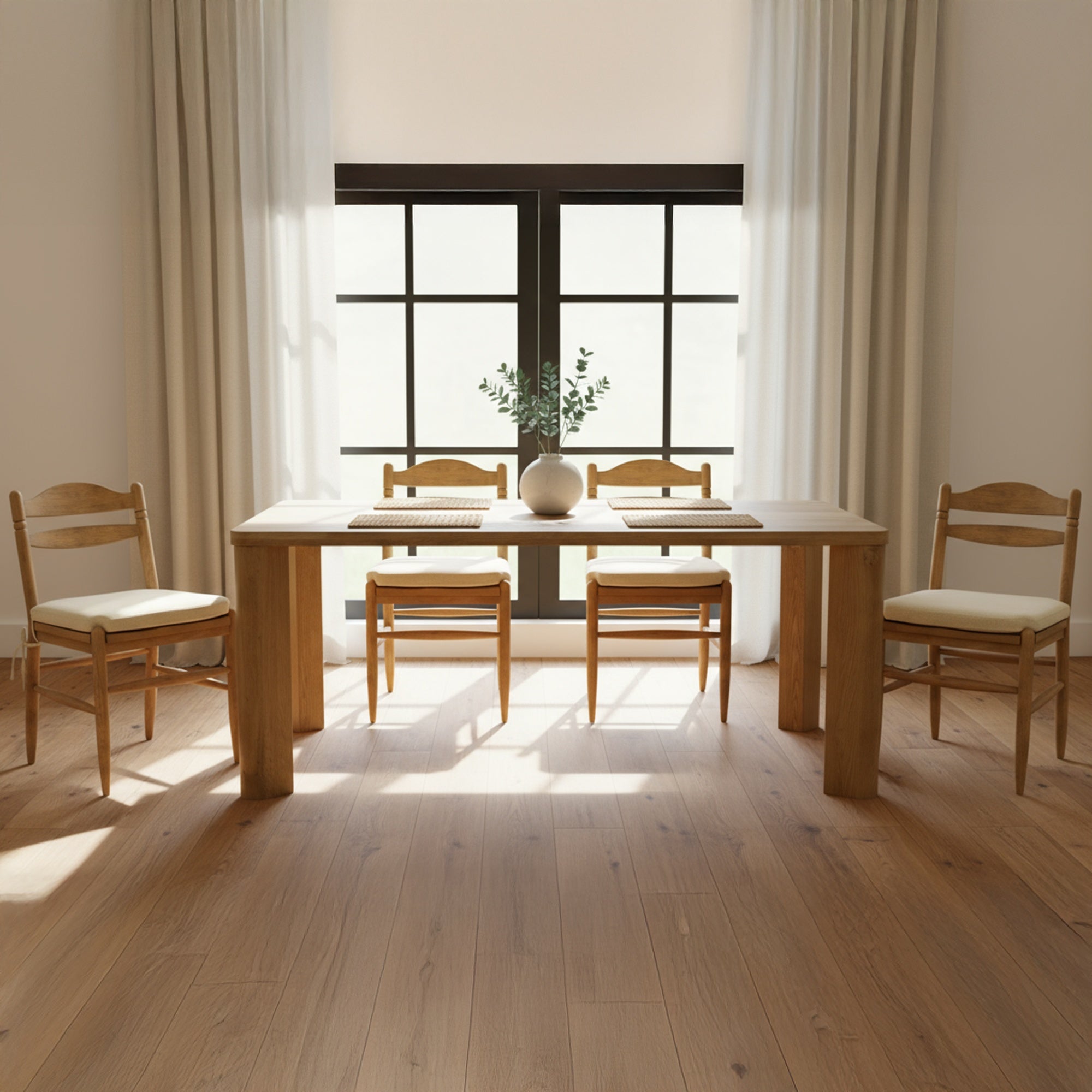 Segment Dining Table Wood Large Heritage Brown - Central Designs