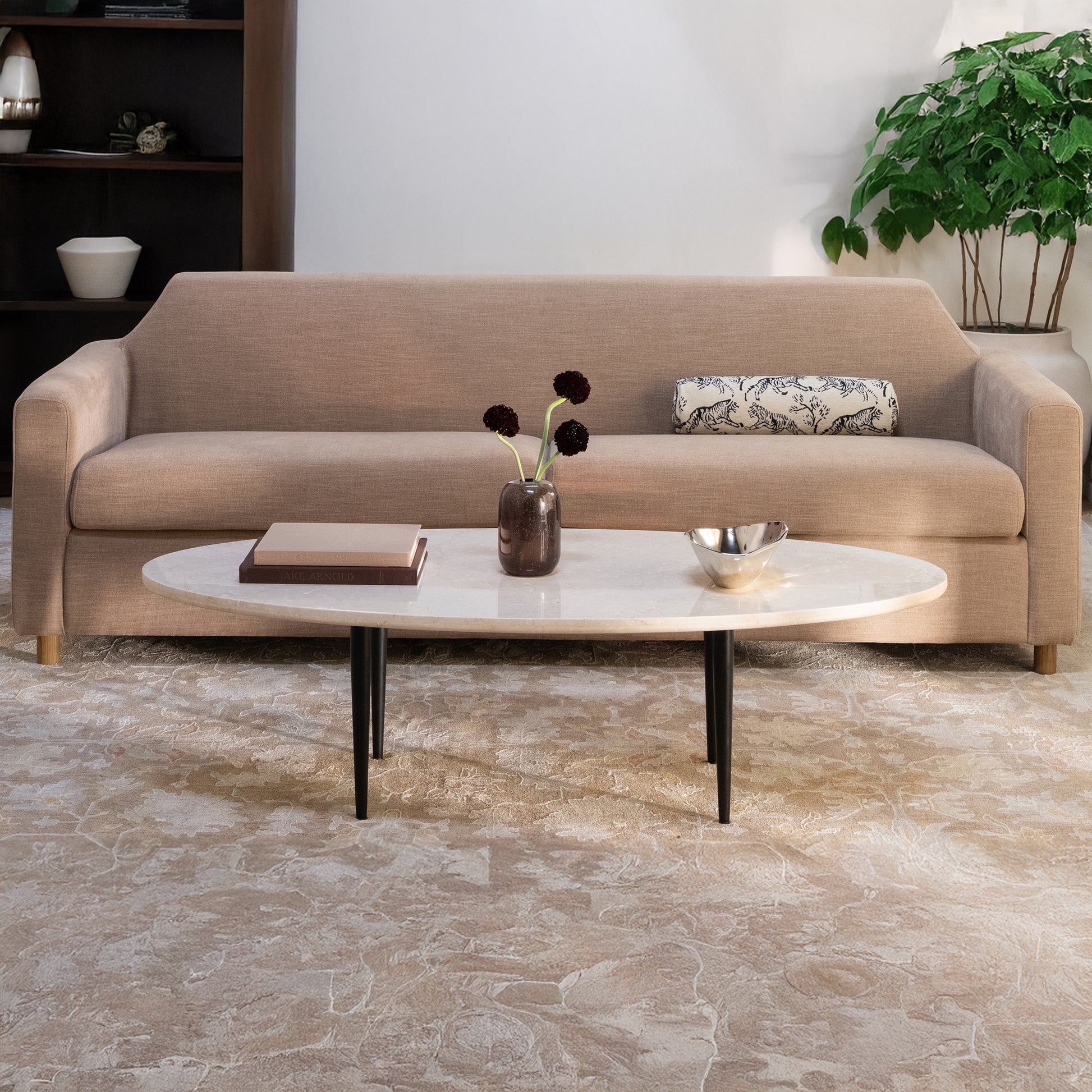 Winona Coffee Table Botticino Beige Marble - Central Designs
