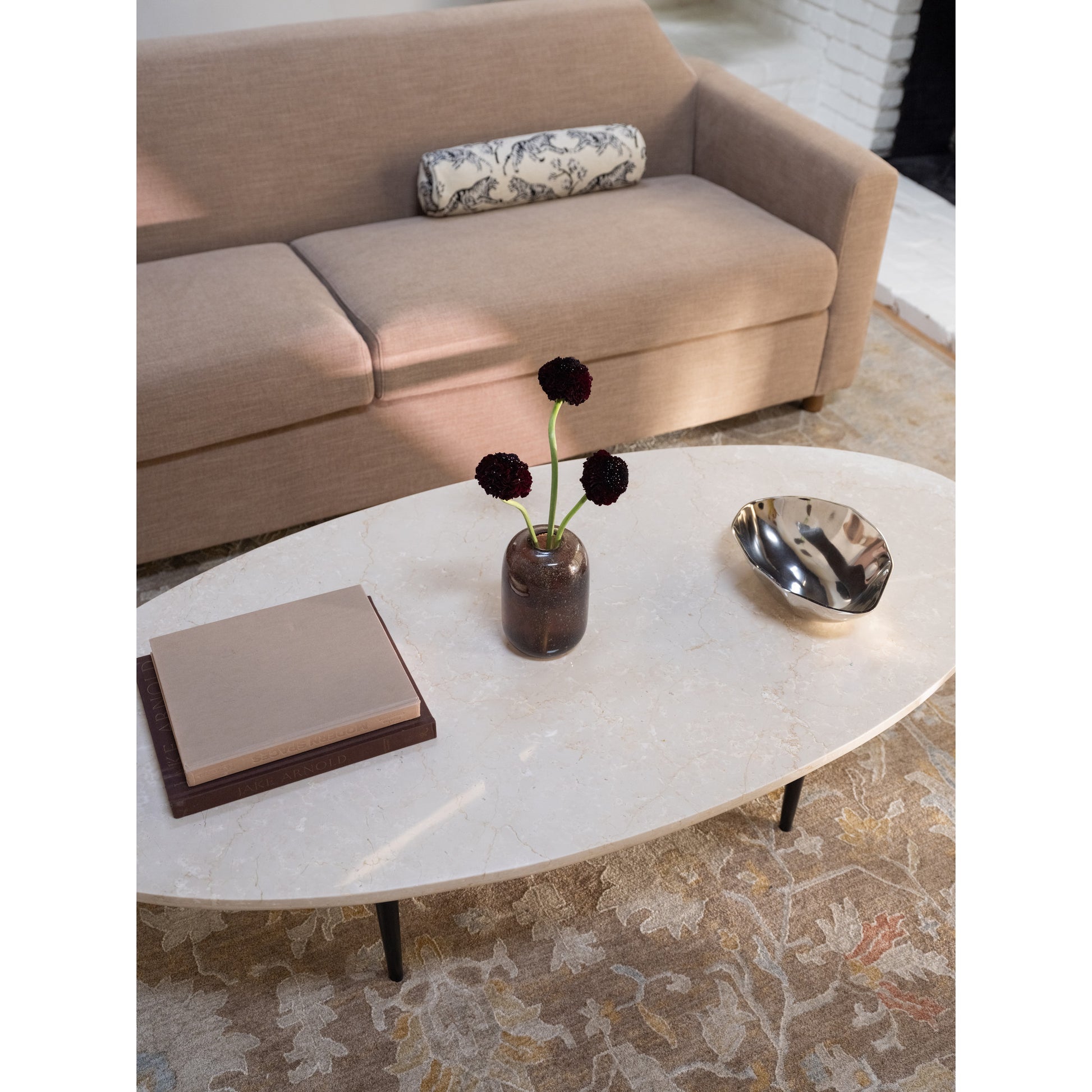 Winona Coffee Table Botticino Beige Marble - Central Designs