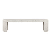 Lyon Outdoor Bench White Terrazzo - Central Designs