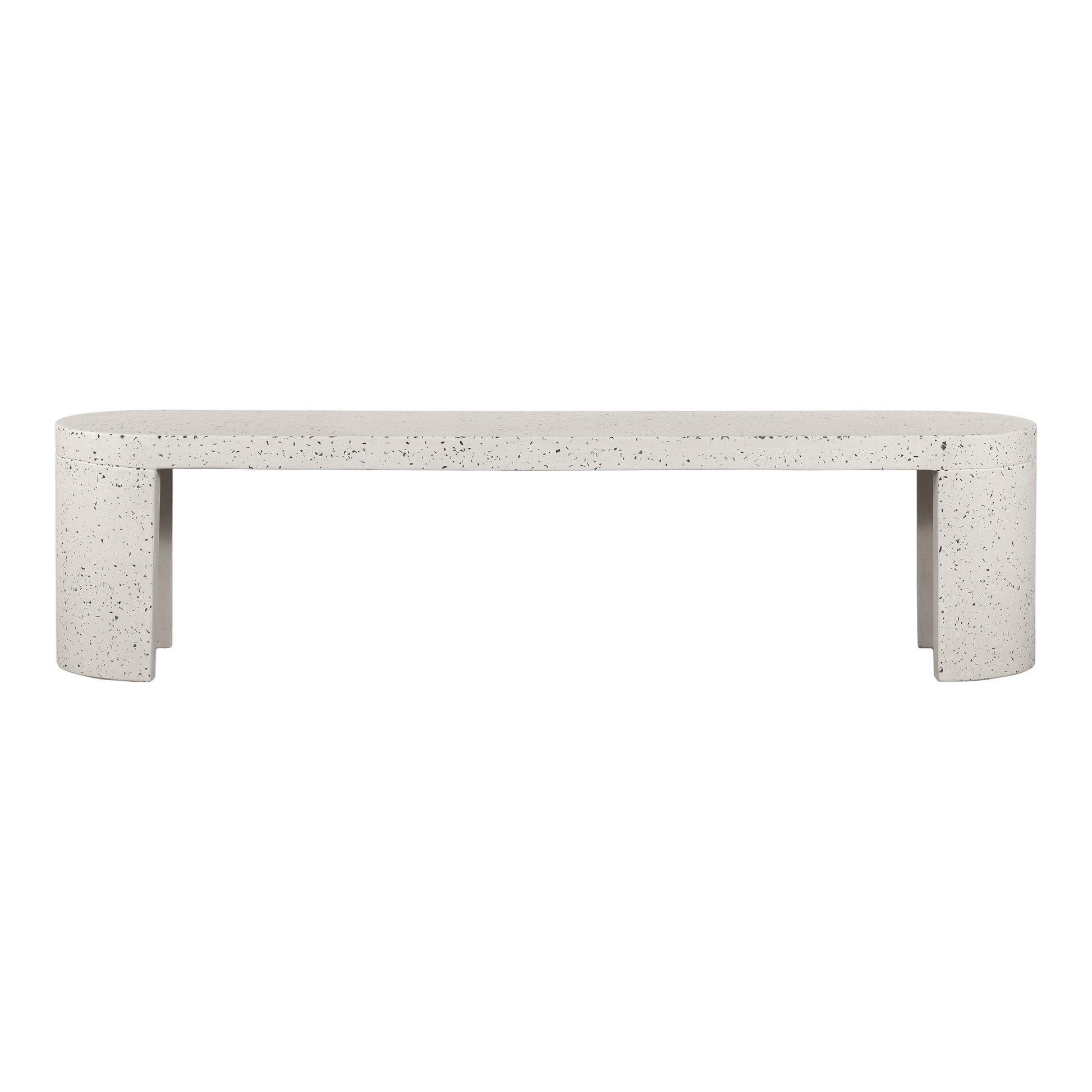 Lyon Outdoor Bench White Terrazzo - Central Designs