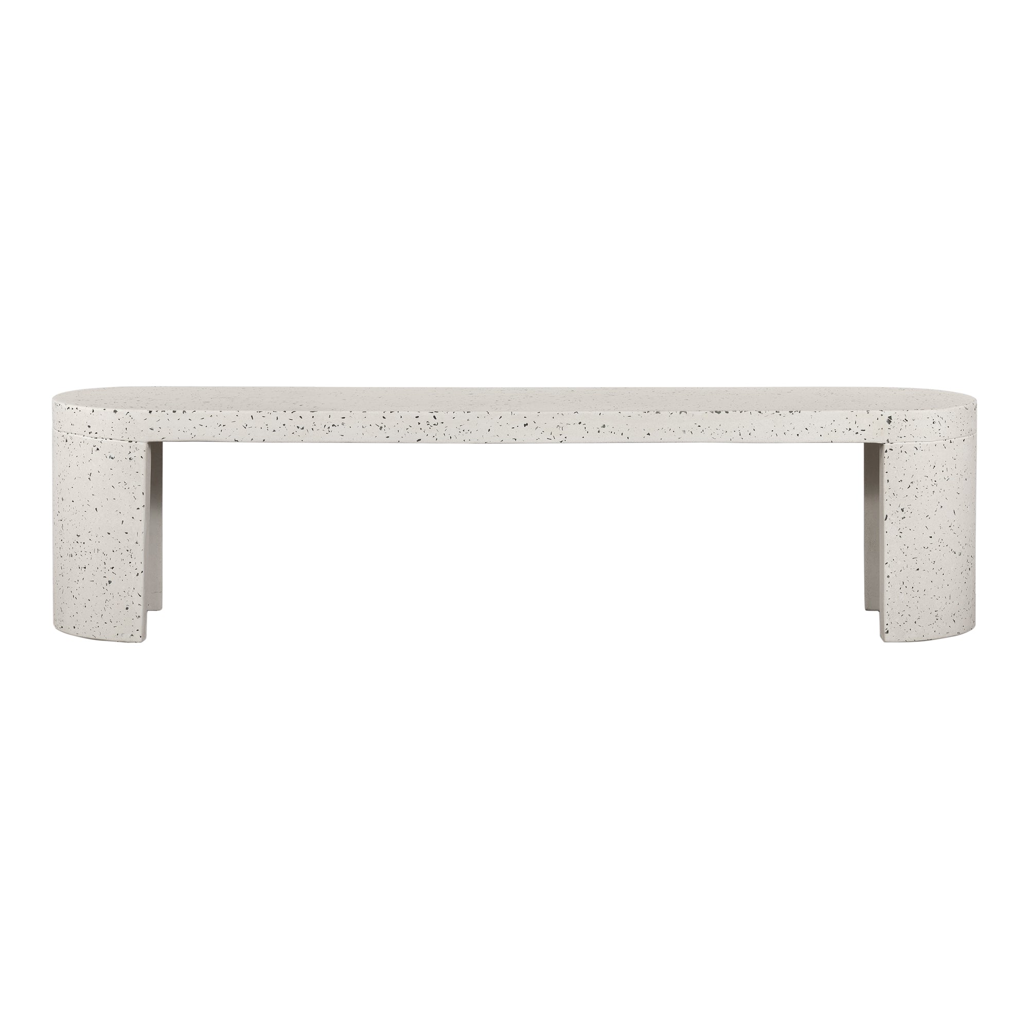 Lyon Outdoor Bench White Terrazzo - Central Designs