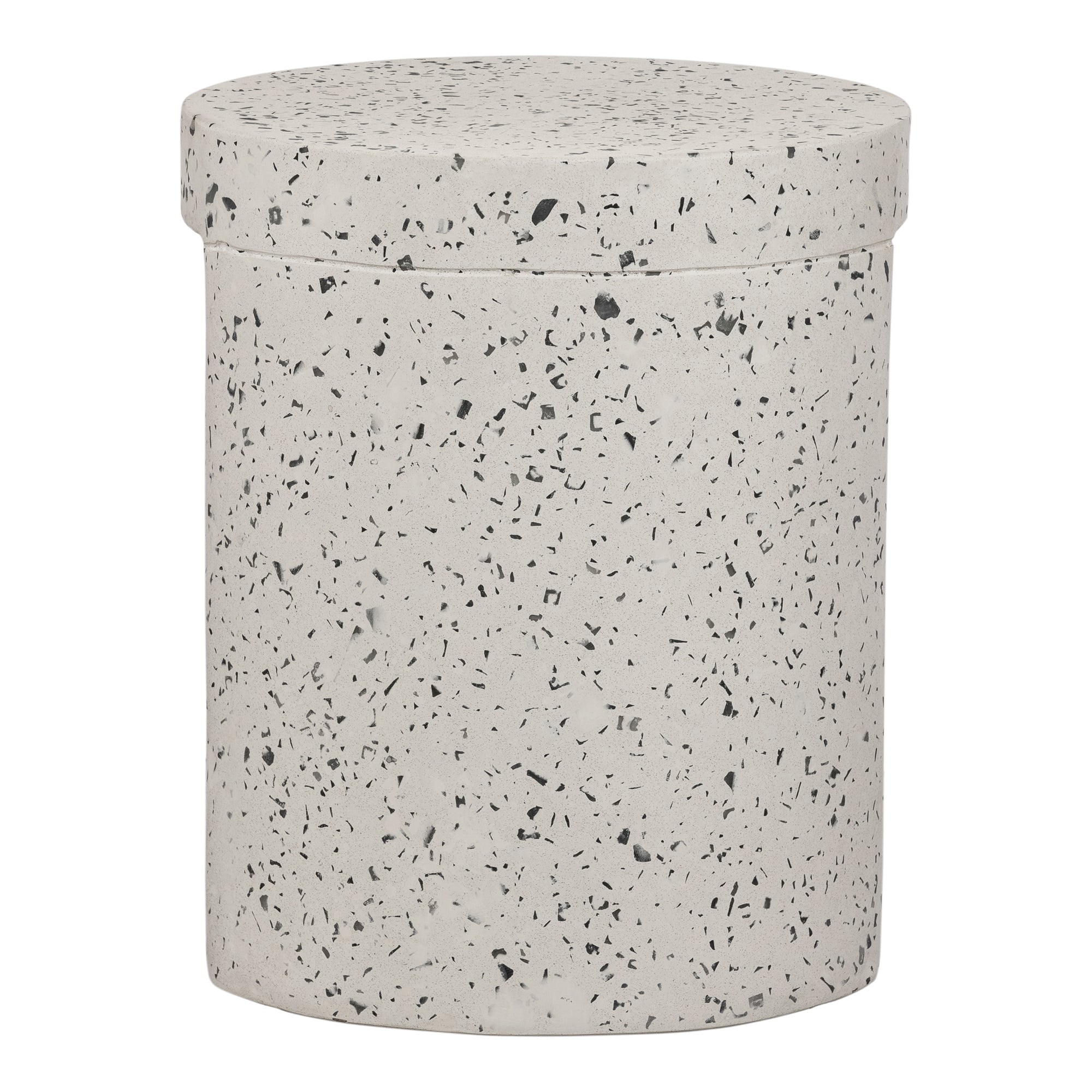 Lyon Outdoor Stool White Terrazzo - Central Designs