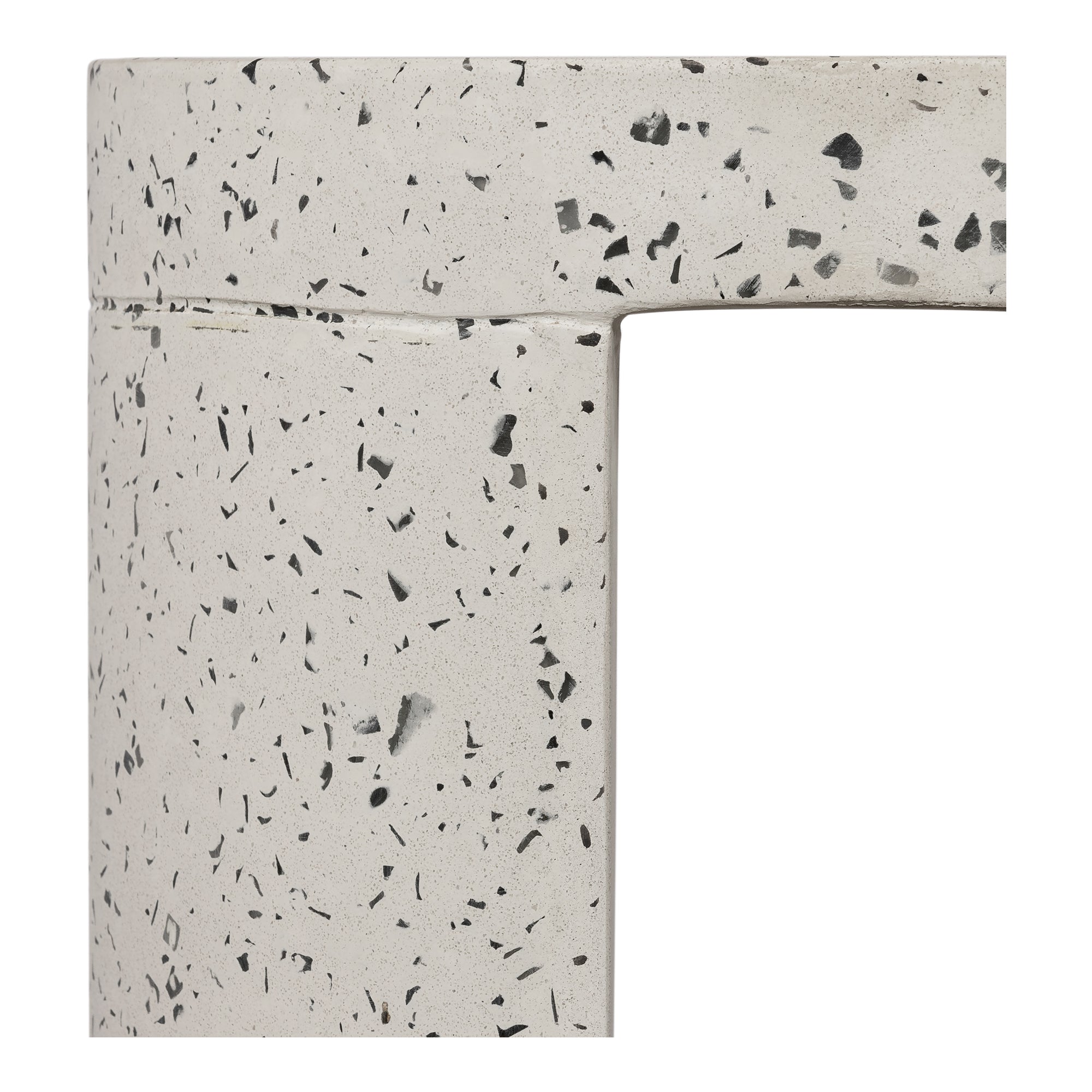 Lyon Outdoor Stool White Terrazzo - Central Designs