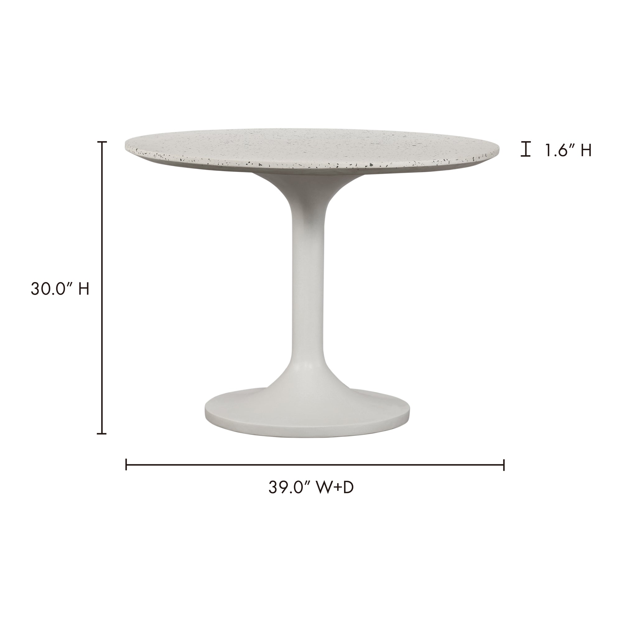 Tuli Outdoor Cafe Table White Terrazzo - Central Designs
