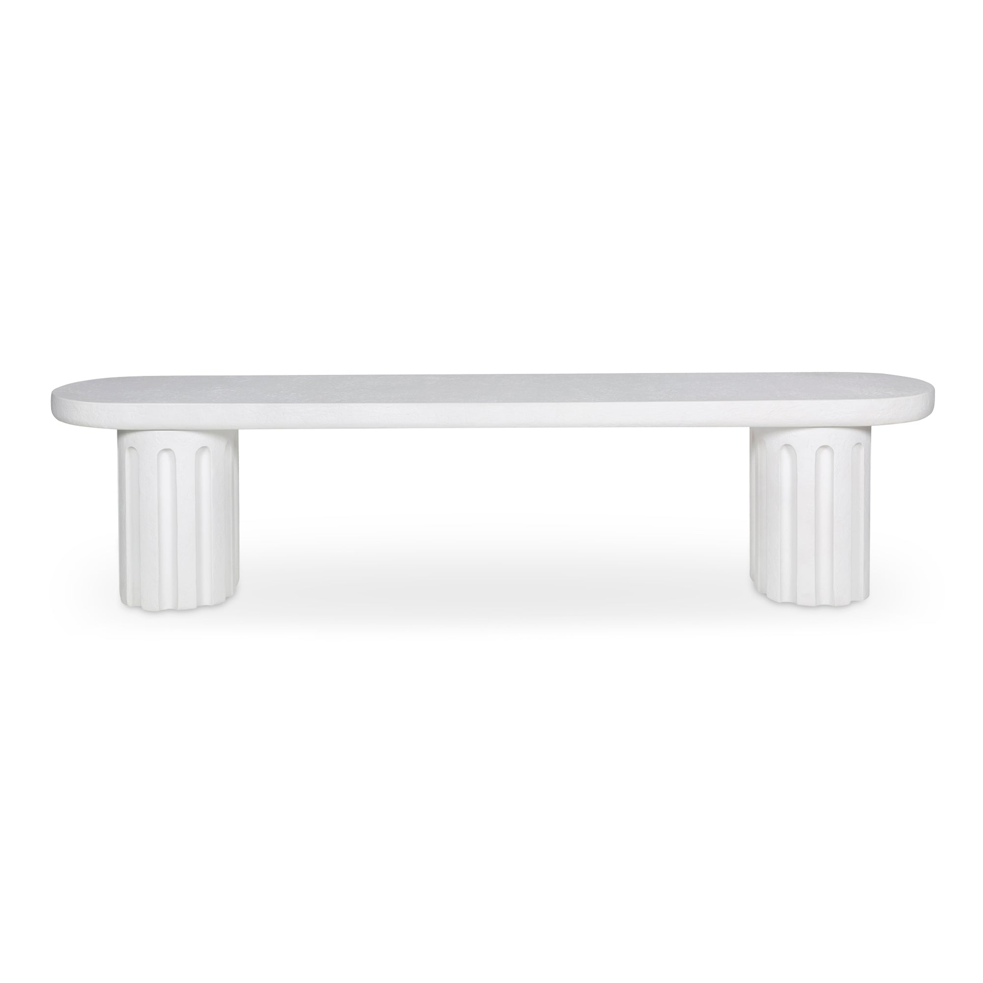 Eris Outdoor Dining Bench White - Central Designs