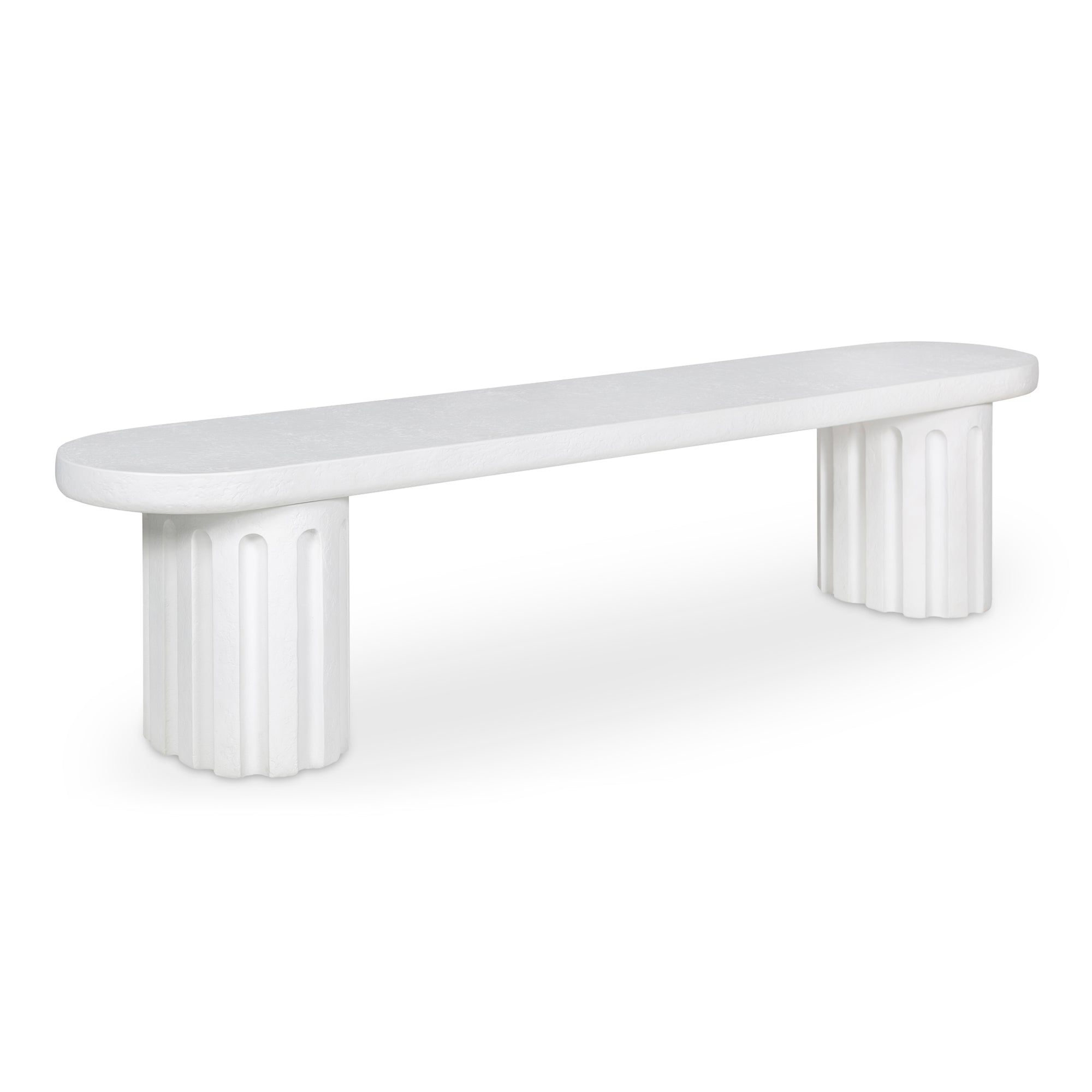 Eris Outdoor Dining Bench White - Central Designs