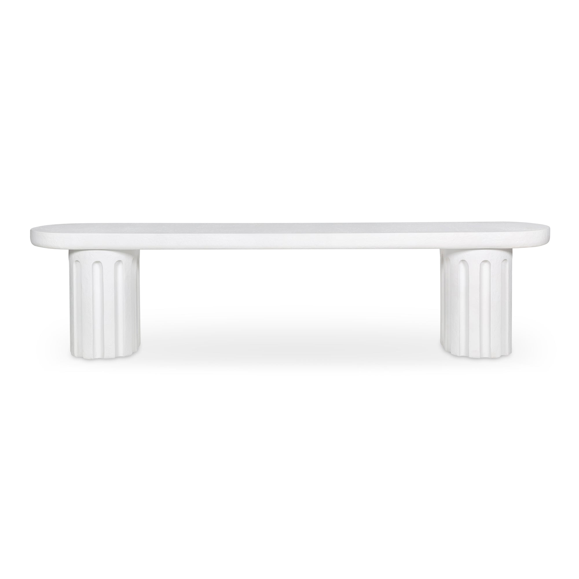 Eris Outdoor Dining Bench White - Central Designs