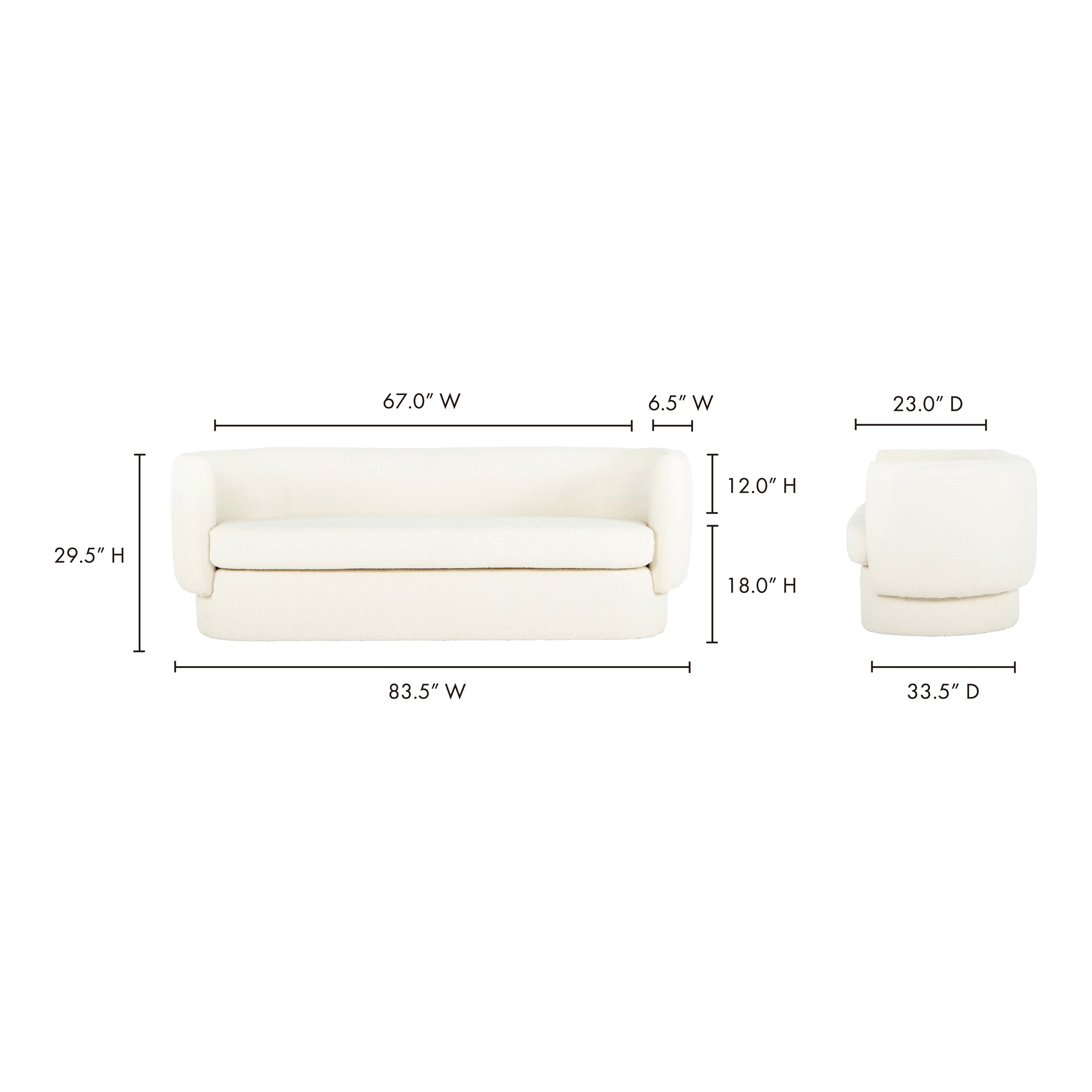 Koba Sofa Maya White - Central Designs