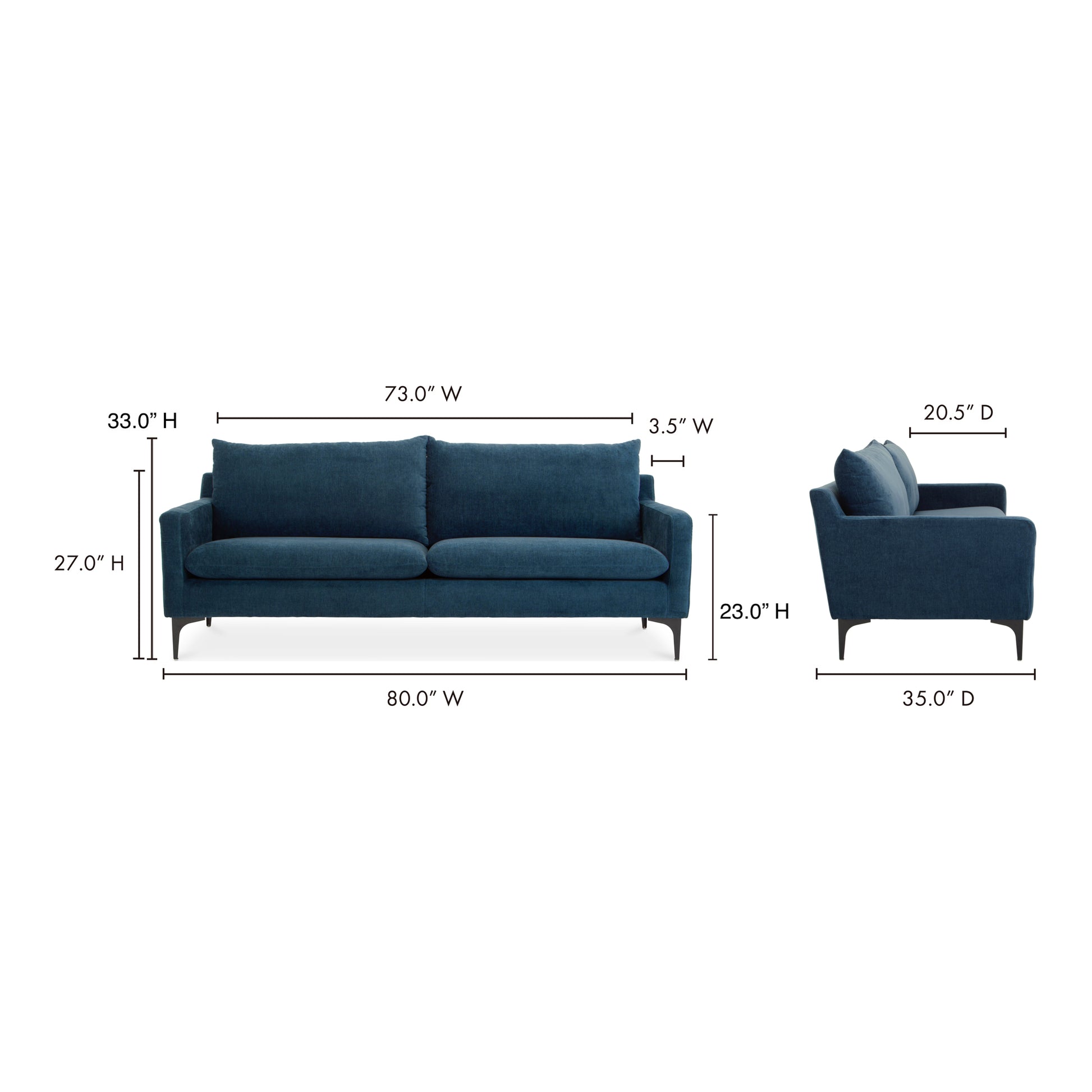 Paris Sofa Blue - Central Designs
