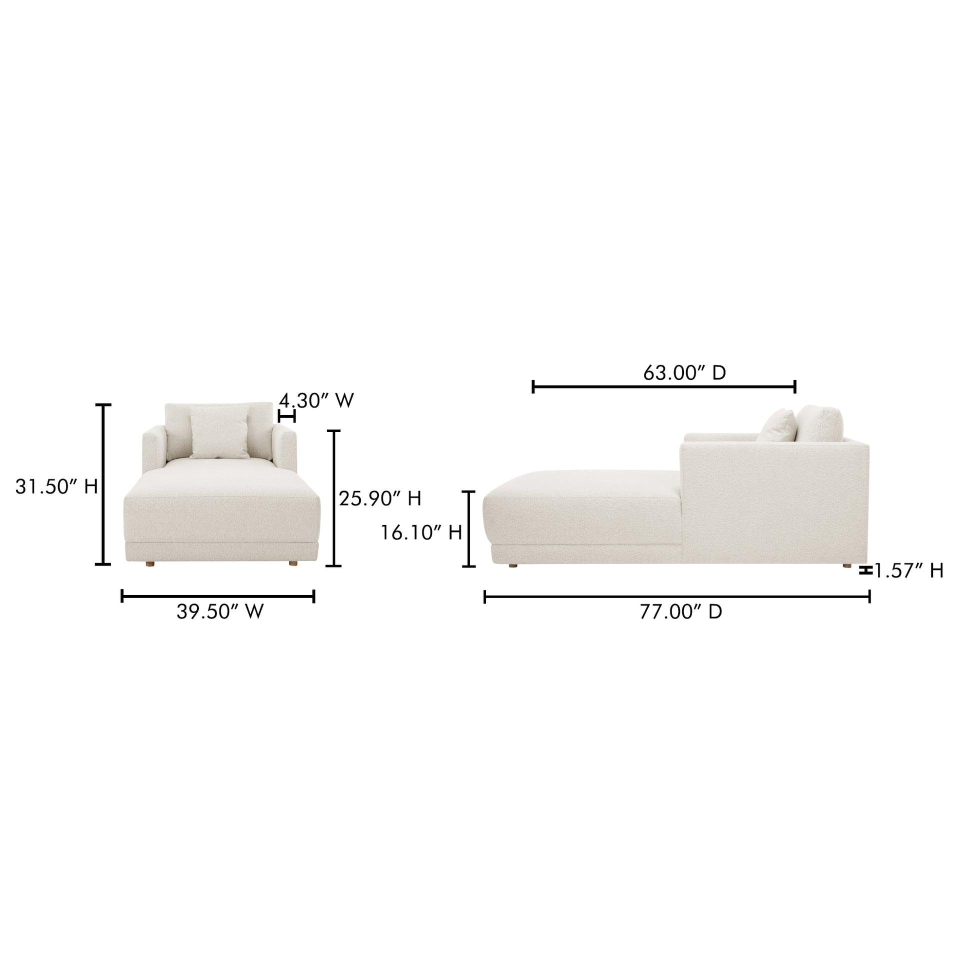 Bryn Chaise Oyster - Central Designs