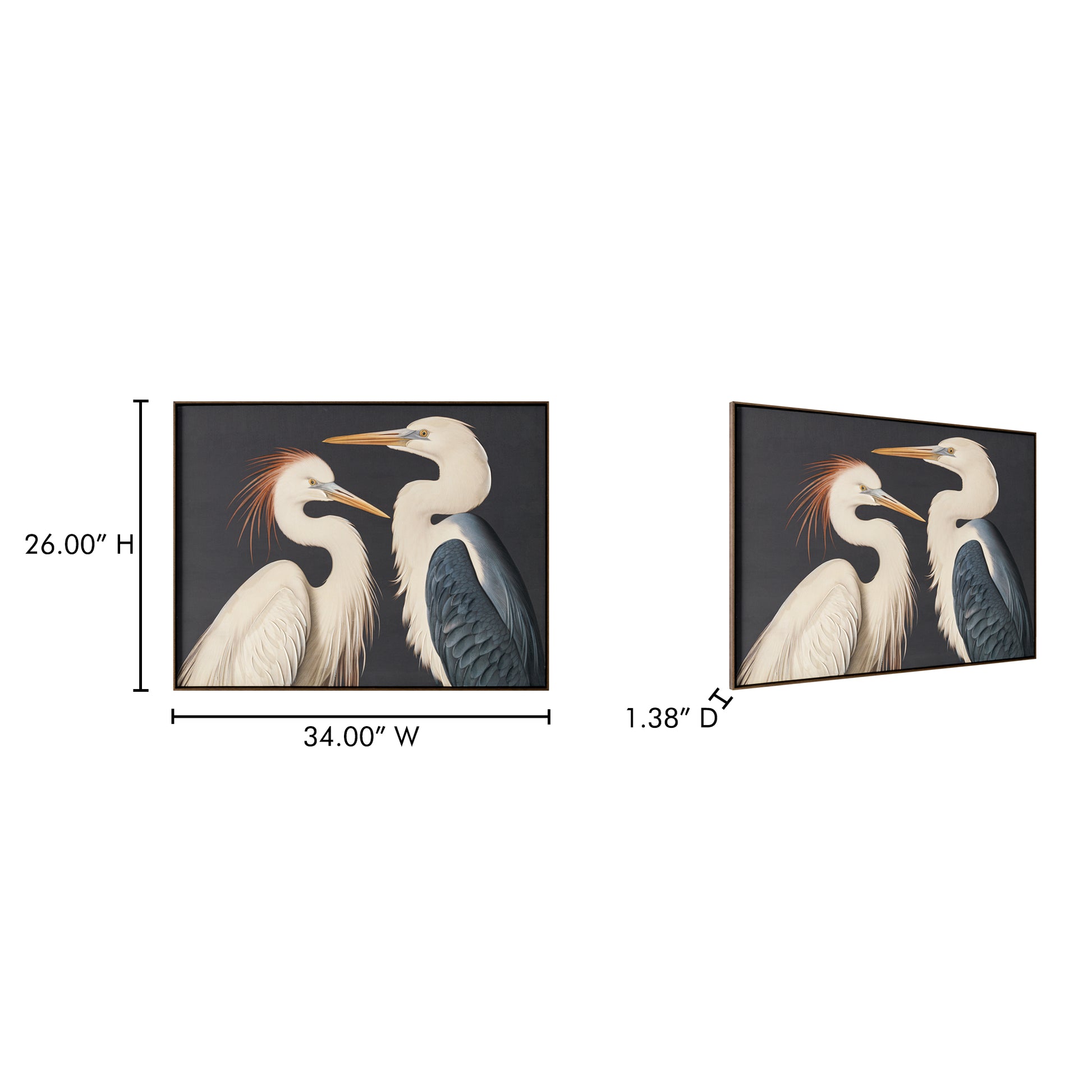 Two Cranes Framed Painting - Central Designs