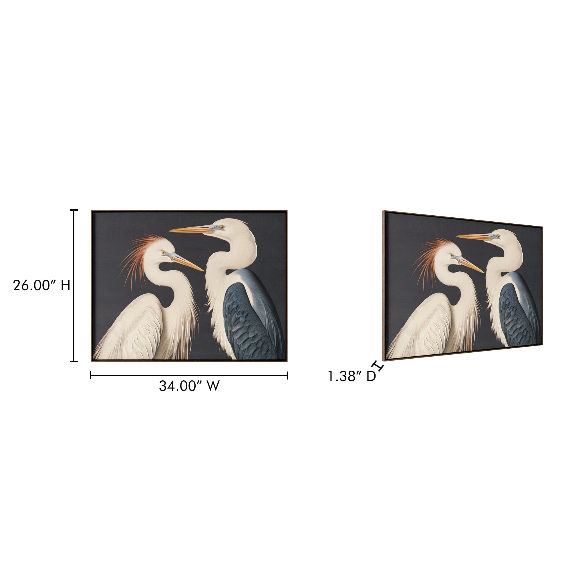 Two Cranes Framed Painting - Central Designs