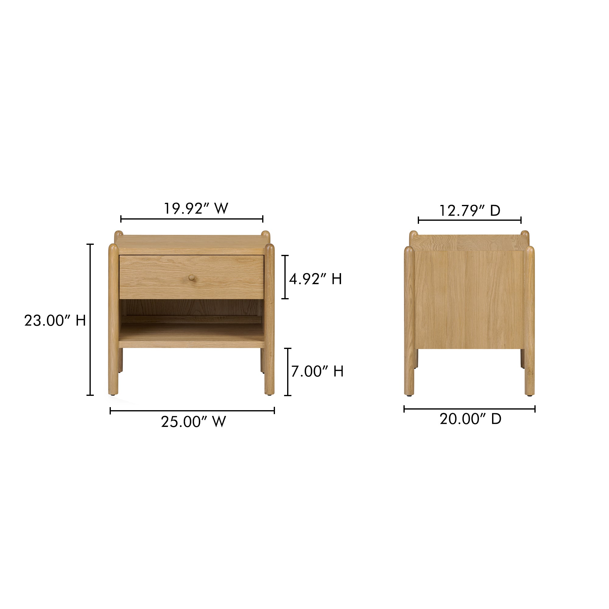 Billy Nightstand Natural - Central Designs