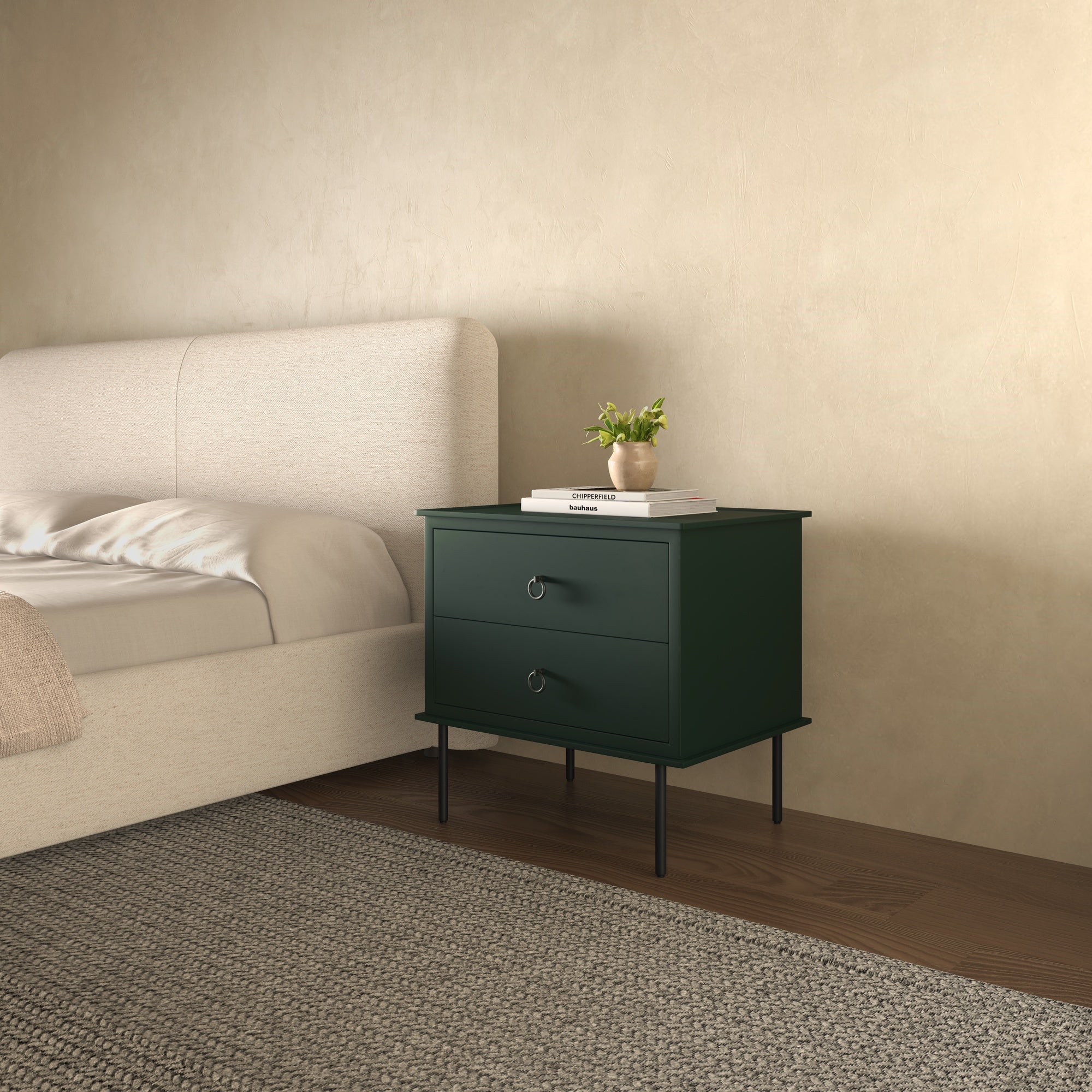 Reagan Nightstand Deep Green - Central Designs