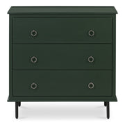 Reagan 3 Drawer Nightstand Deep Green - Central Designs