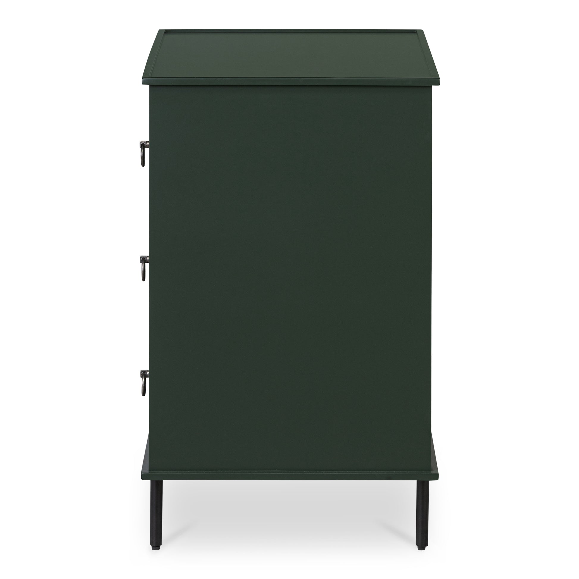 Reagan 3 Drawer Nightstand Deep Green - Central Designs
