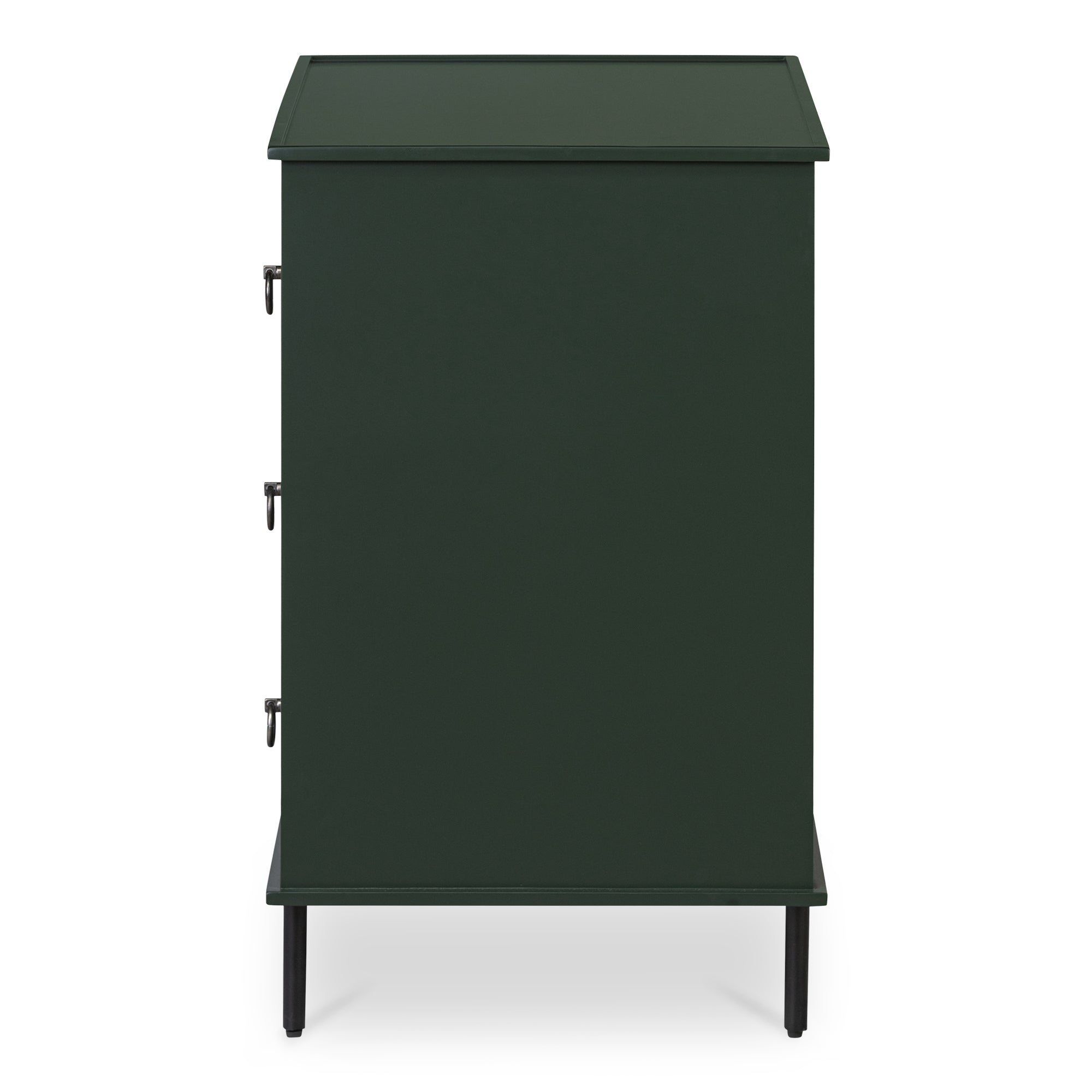 Reagan 3 Drawer Nightstand Deep Green - Central Designs