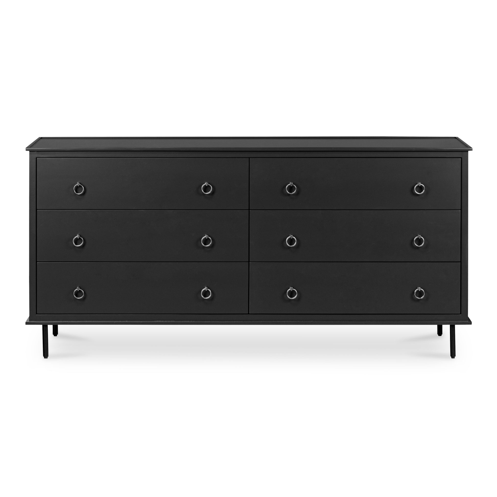 Reagan 6 Drawer Dresser Black - Central Designs