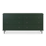 Reagan 6 Drawer Dresser Deep Green - Central Designs