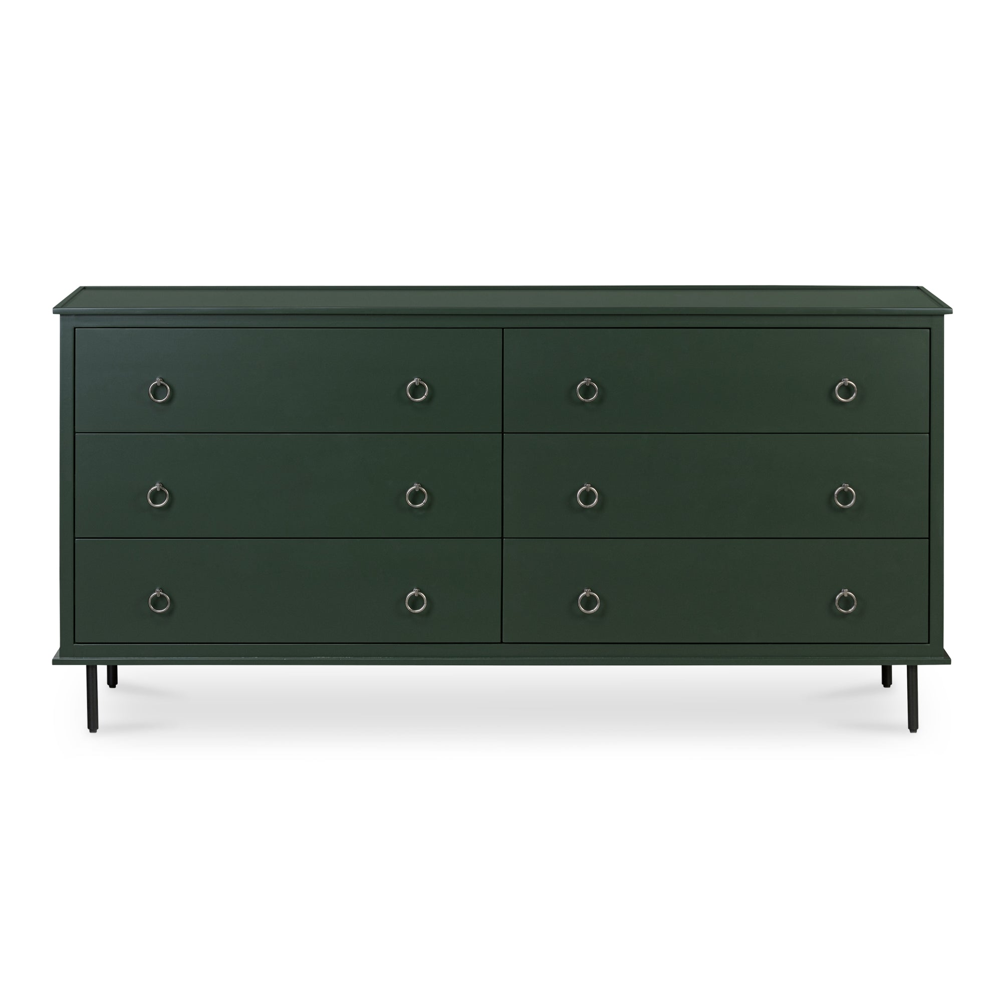 Reagan 6 Drawer Dresser Deep Green - Central Designs