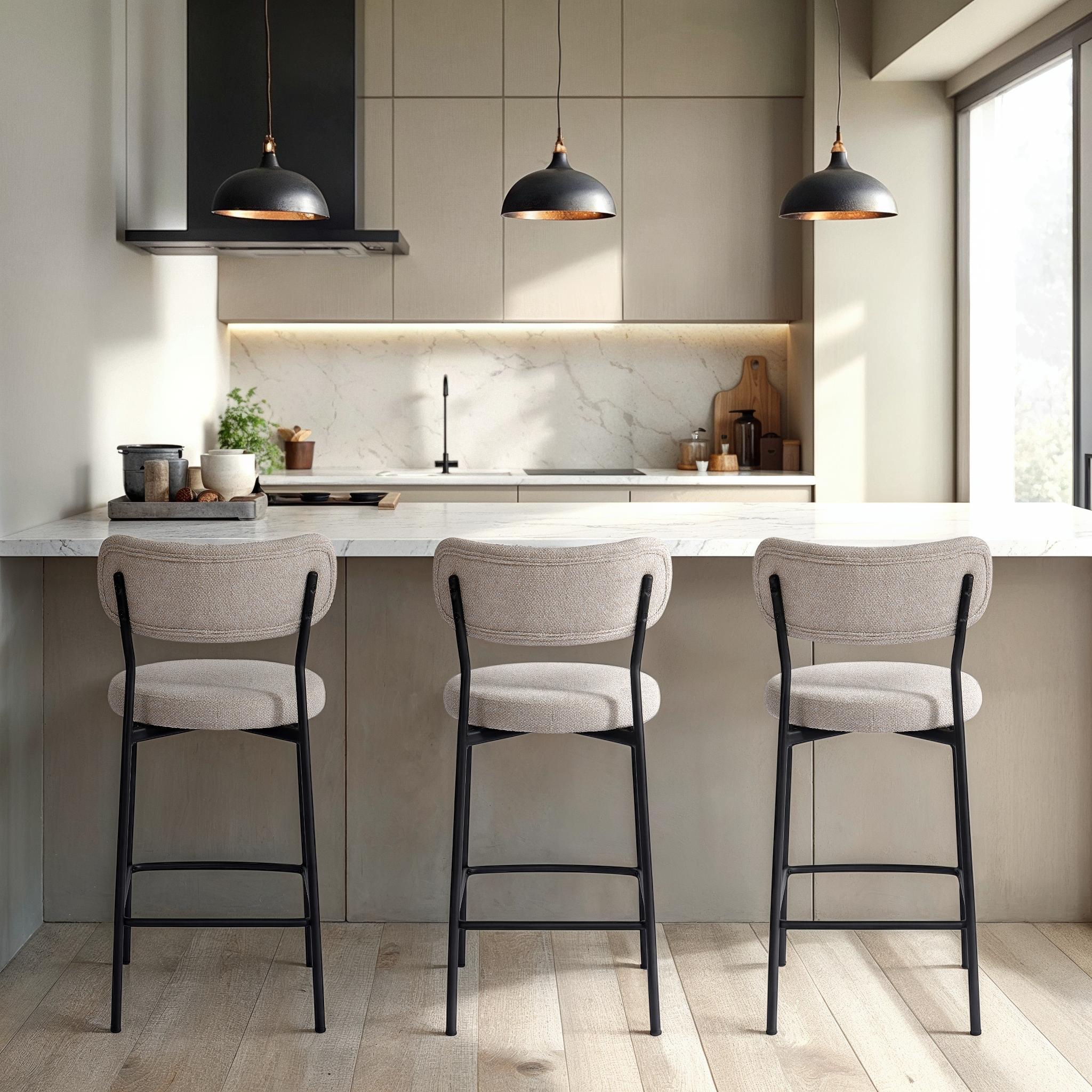 Kai Counter Stool - Bone White - Central Designs