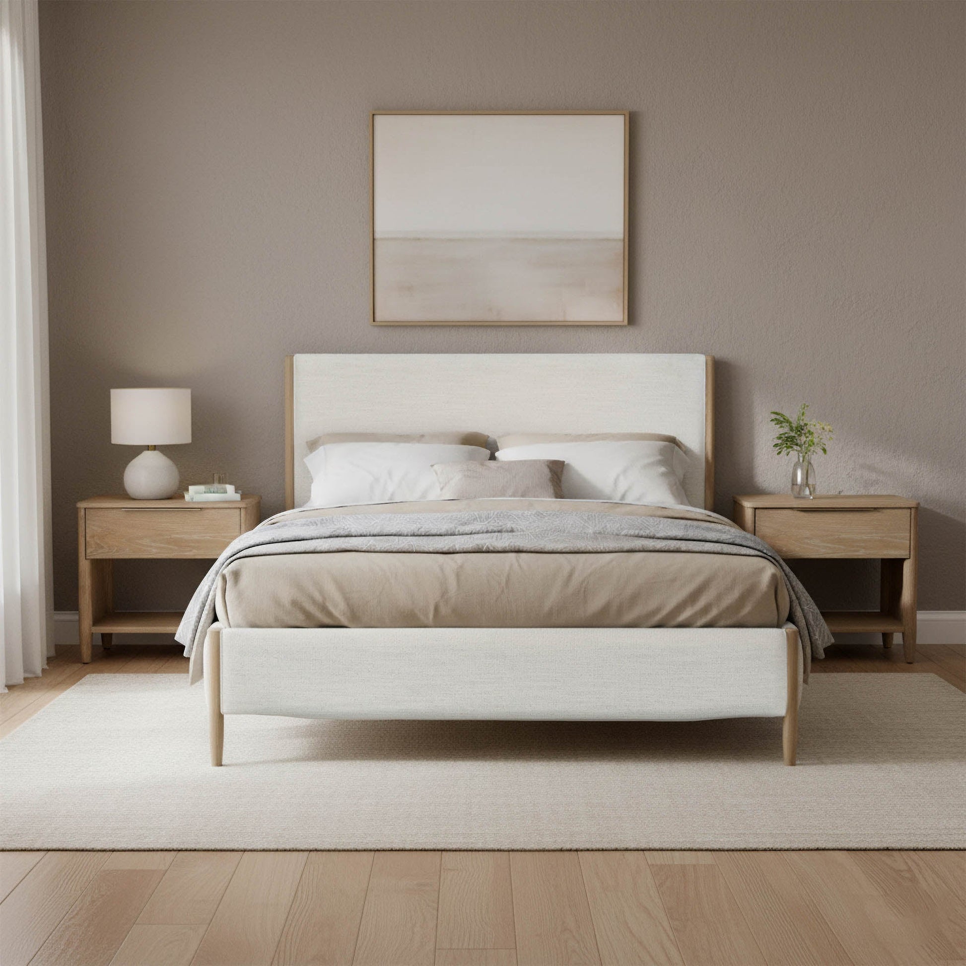 Kamelia Queen Bed - Sand - Central Designs