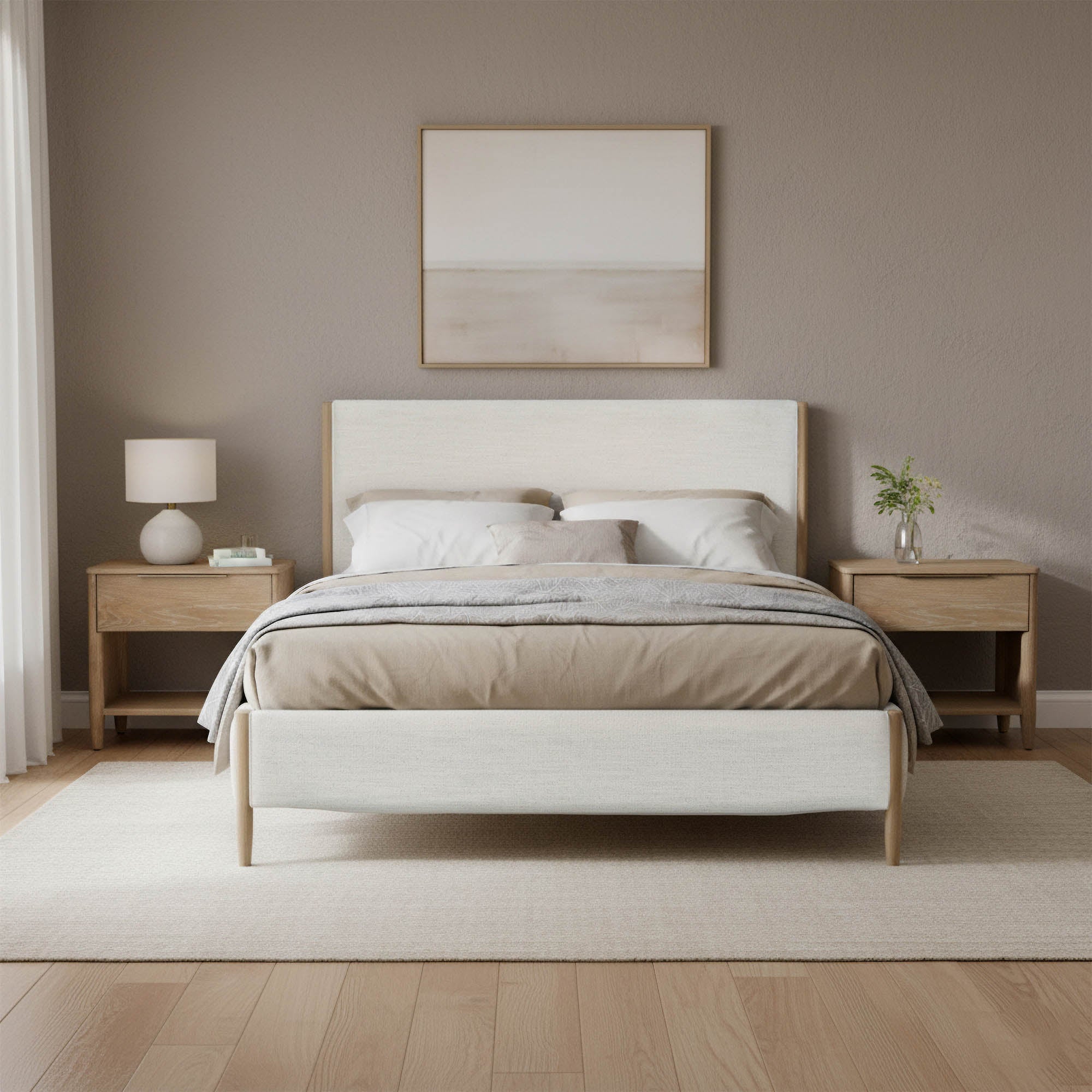 Kamelia King Bed - Sand - Central Designs