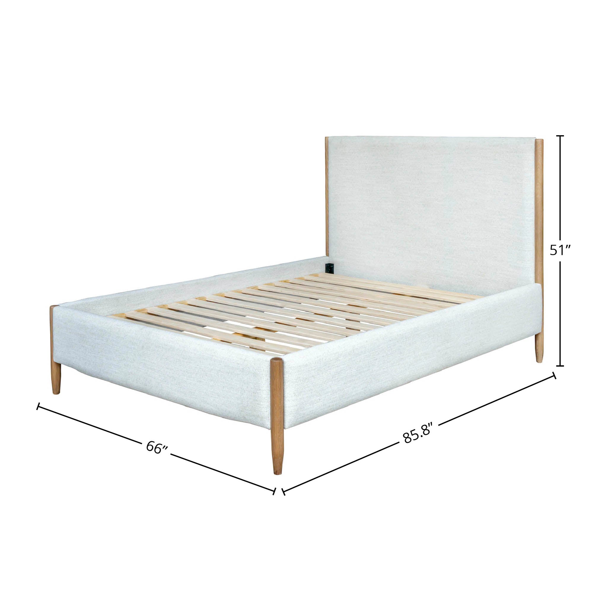 Kamelia Queen Bed - Sand - Central Designs