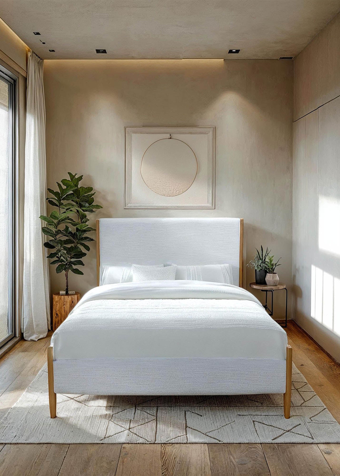 Kamelia Queen Bed - Sand - Central Designs