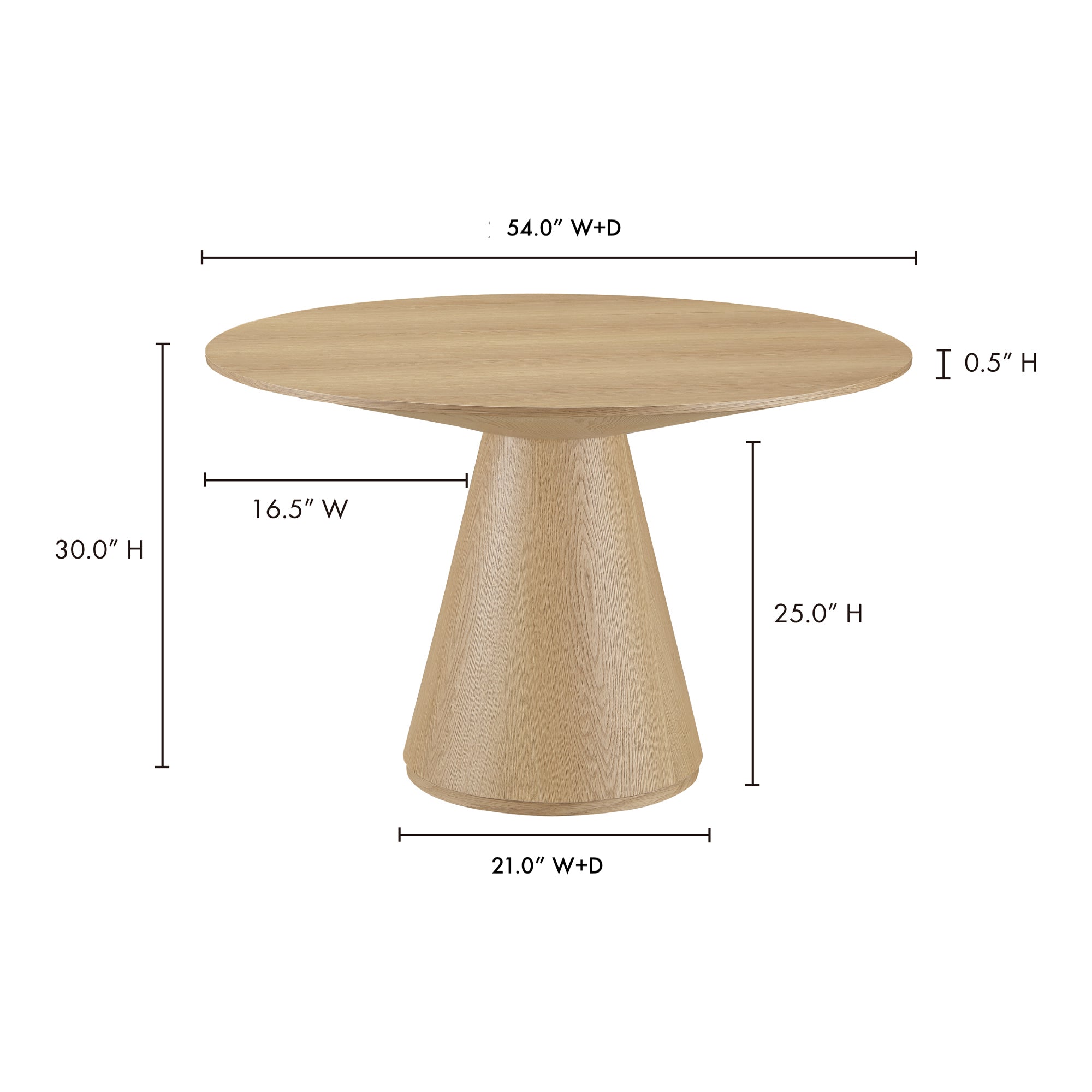 Otago Round 54In Dining Table