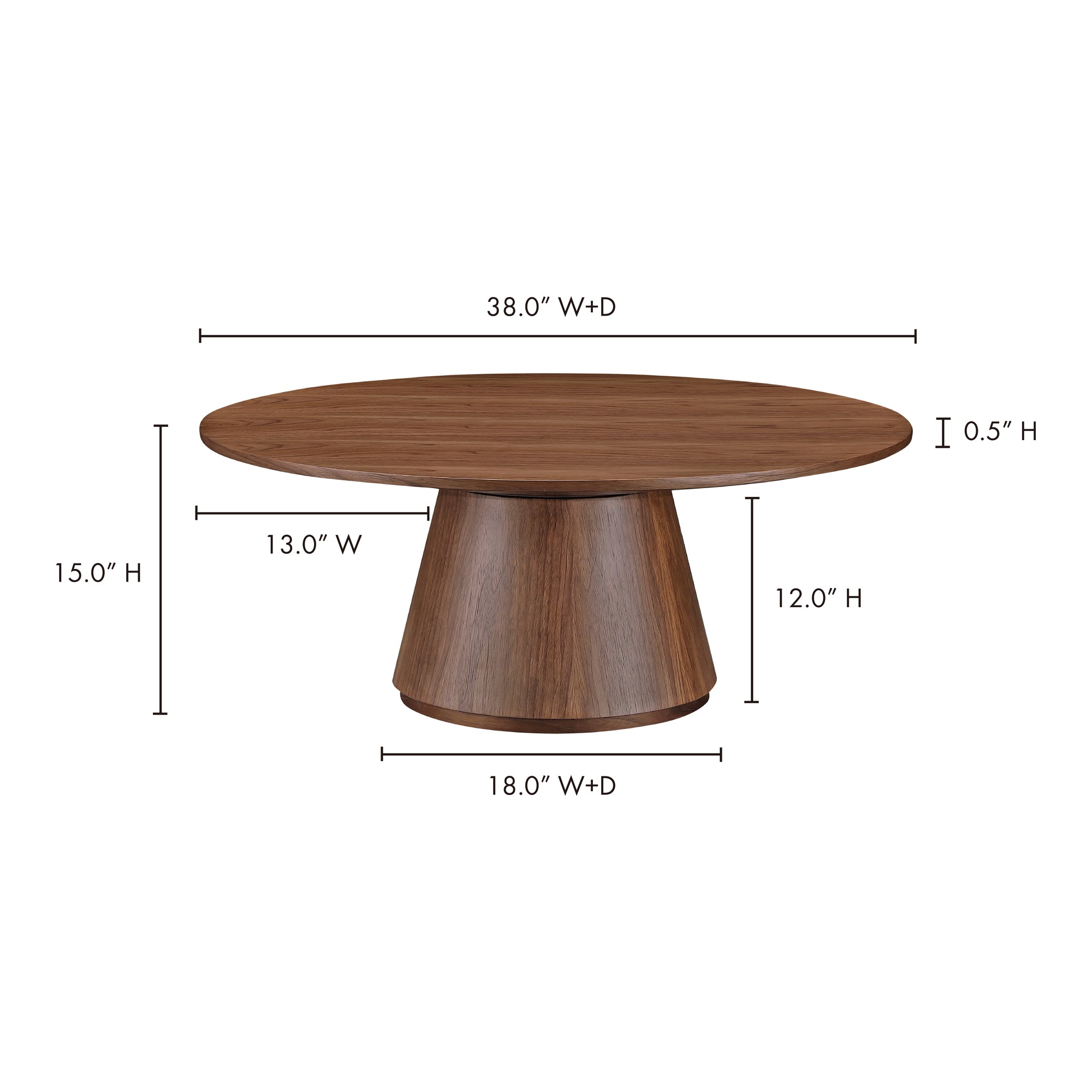 Otago Coffee Table Walnut Brown - Central Designs