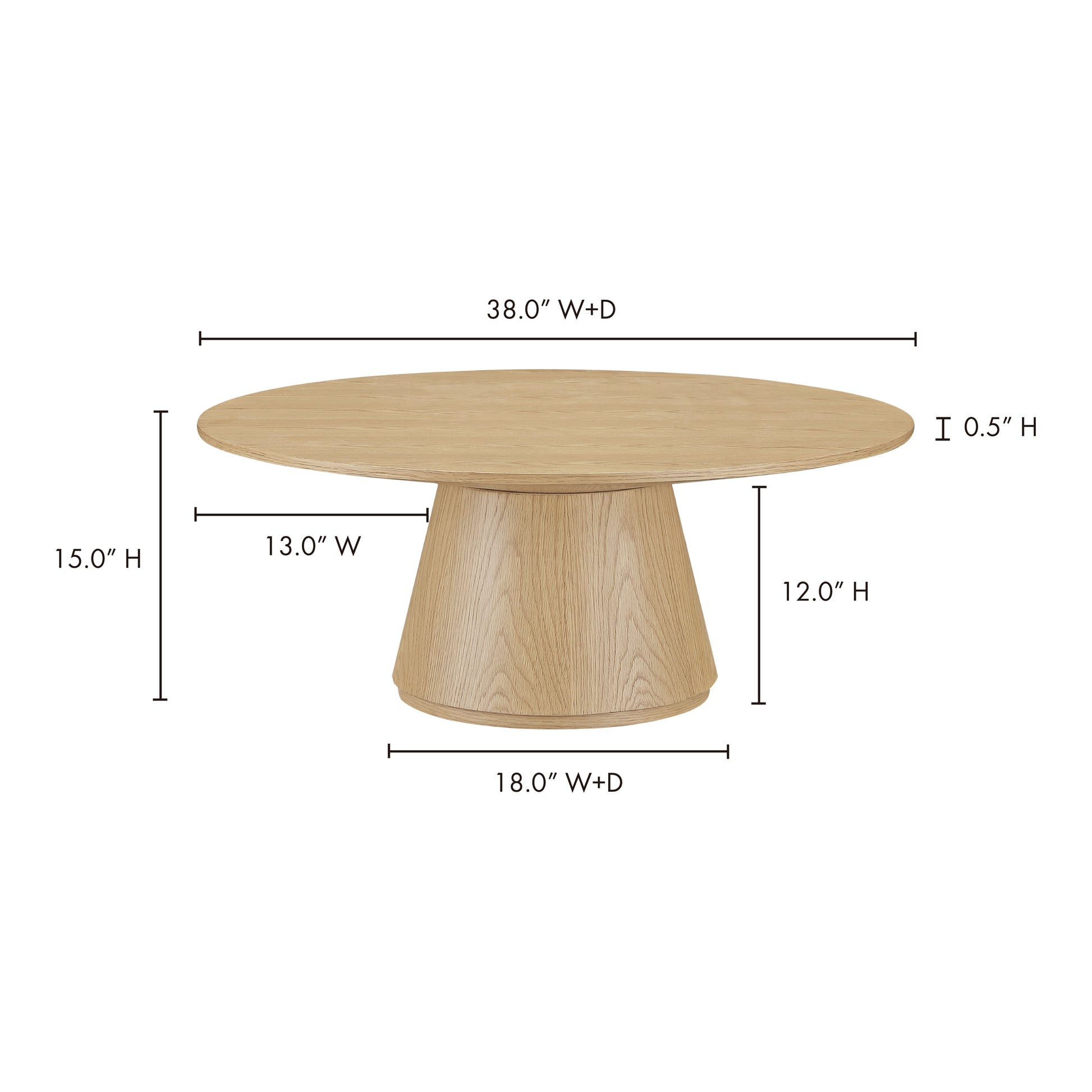 Otago Coffee Table Natural Oak - Central Designs