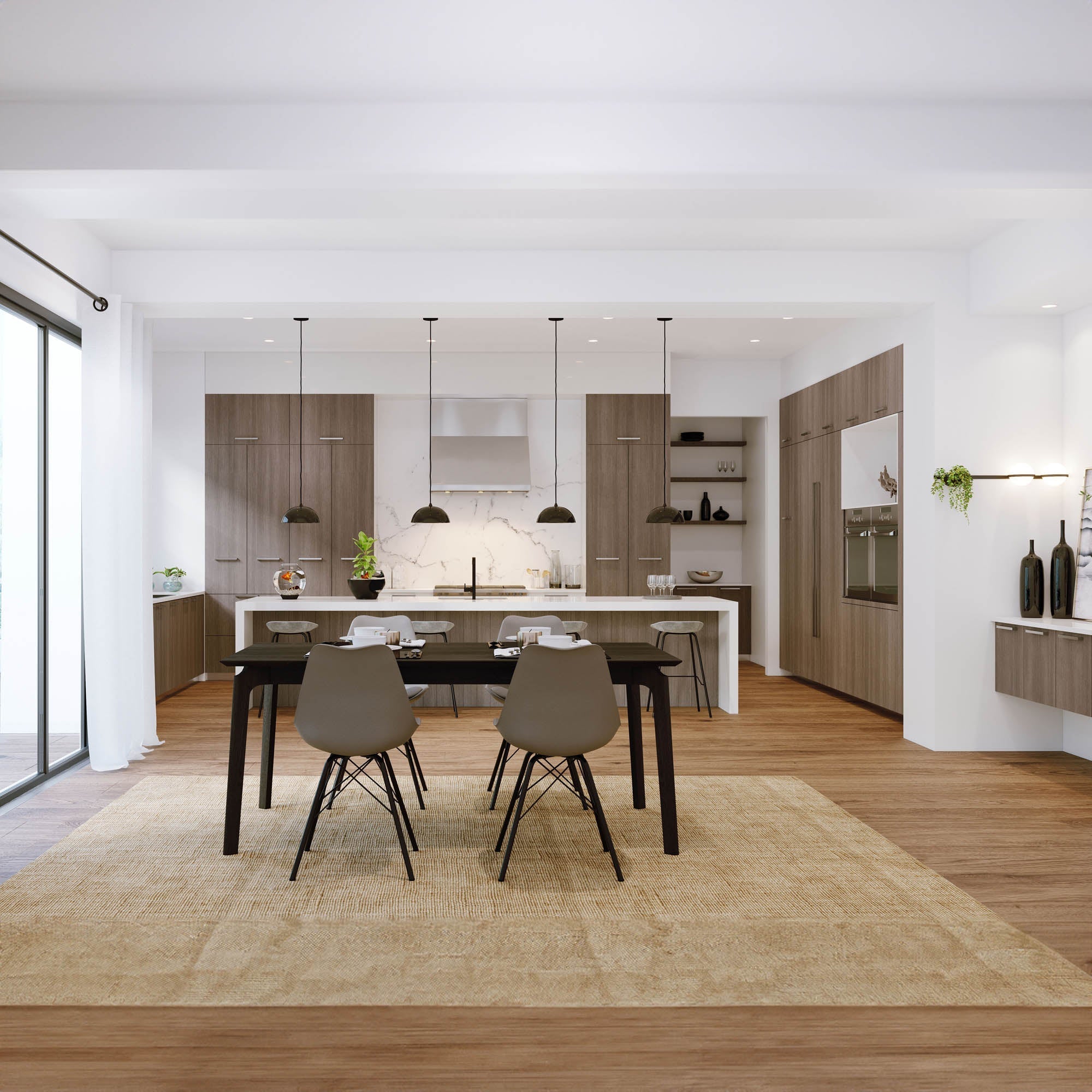 Kenzo Dining Table 71” - Black - Central Designs