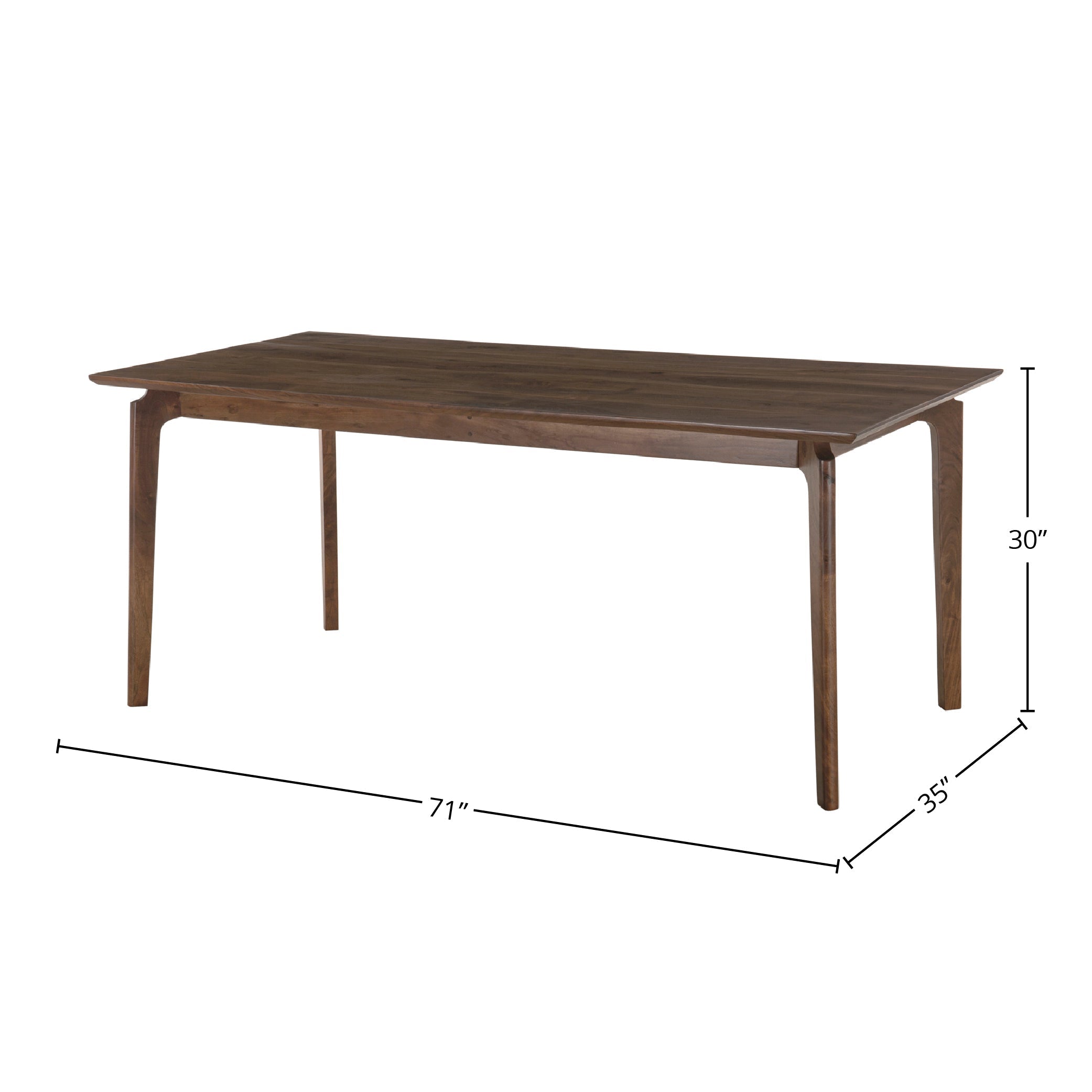 Kenzo Dining Table 71” - Brown - Central Designs