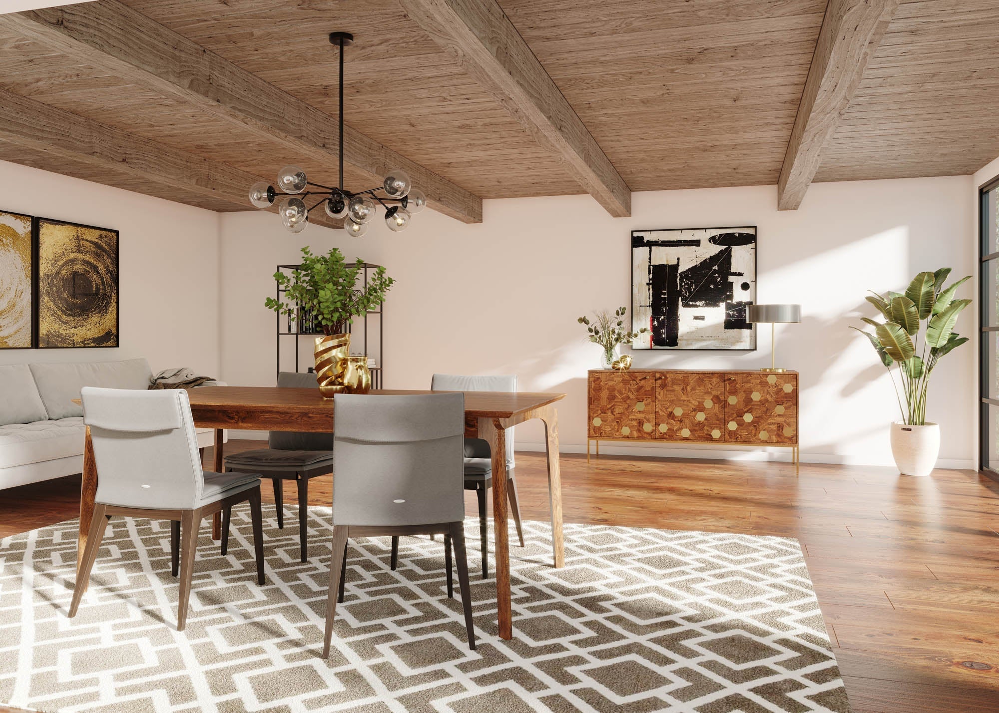 Kenzo Dining Table 71” - Brown - Central Designs