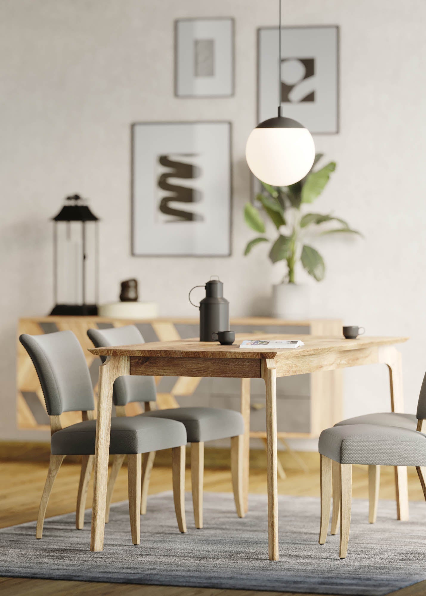 Kenzo Dining Table Small 60” – Natural - Central Designs