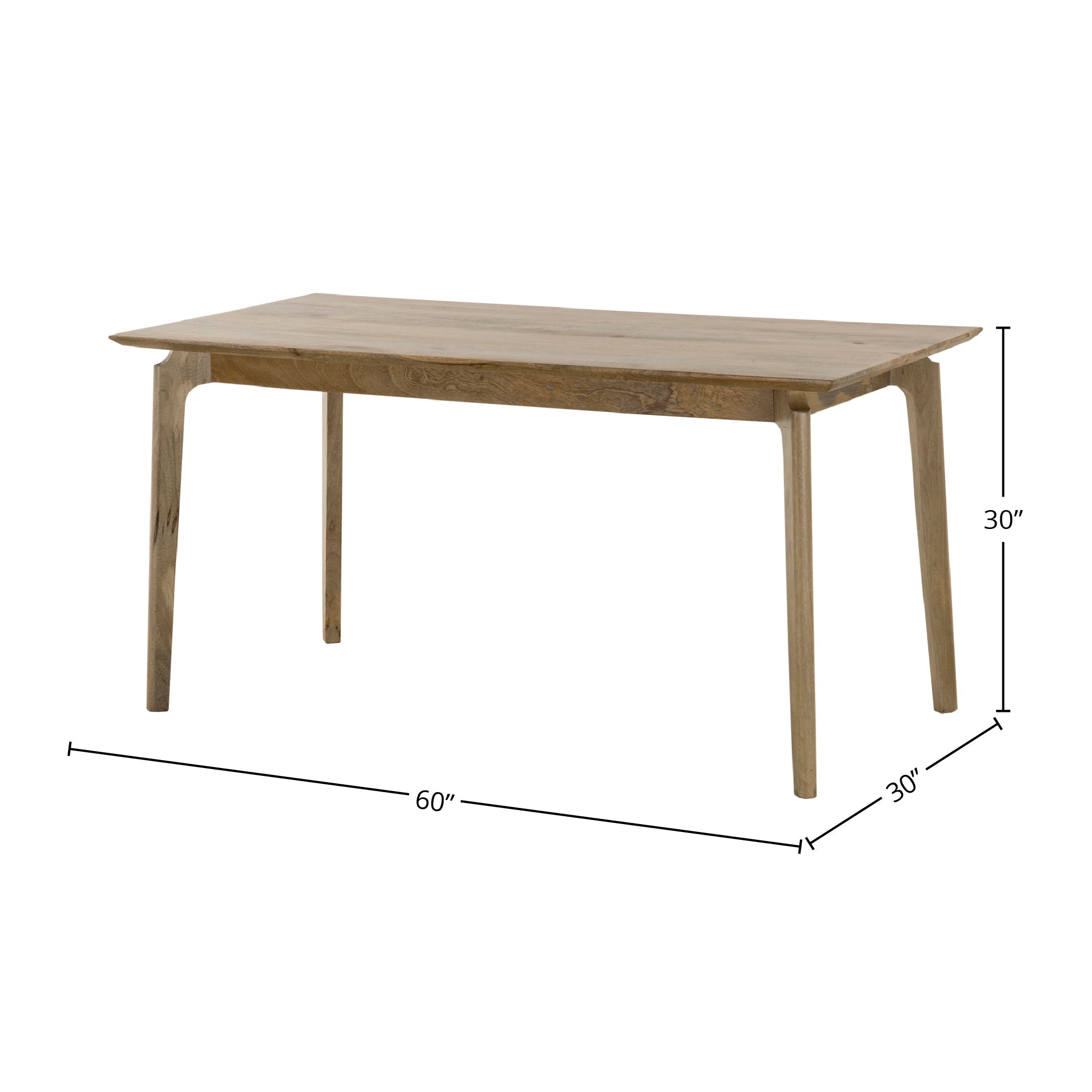 Kenzo Dining Table Small 60” – Natural - Central Designs