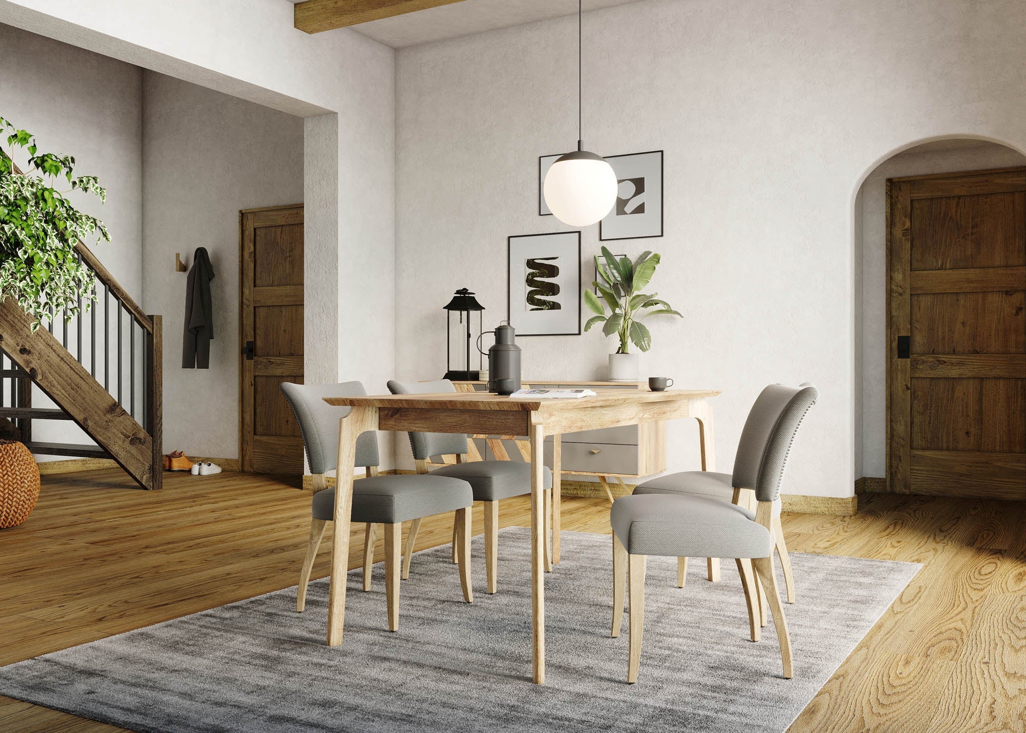 Kenzo Dining Table Small 60” – Natural - Central Designs