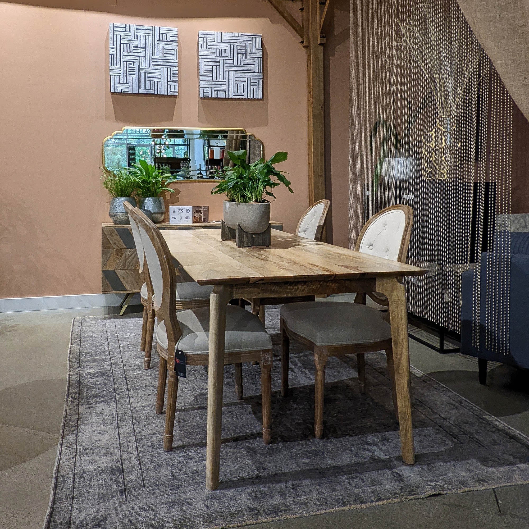 Kenzo Dining Table Small 60” – Natural - Central Designs