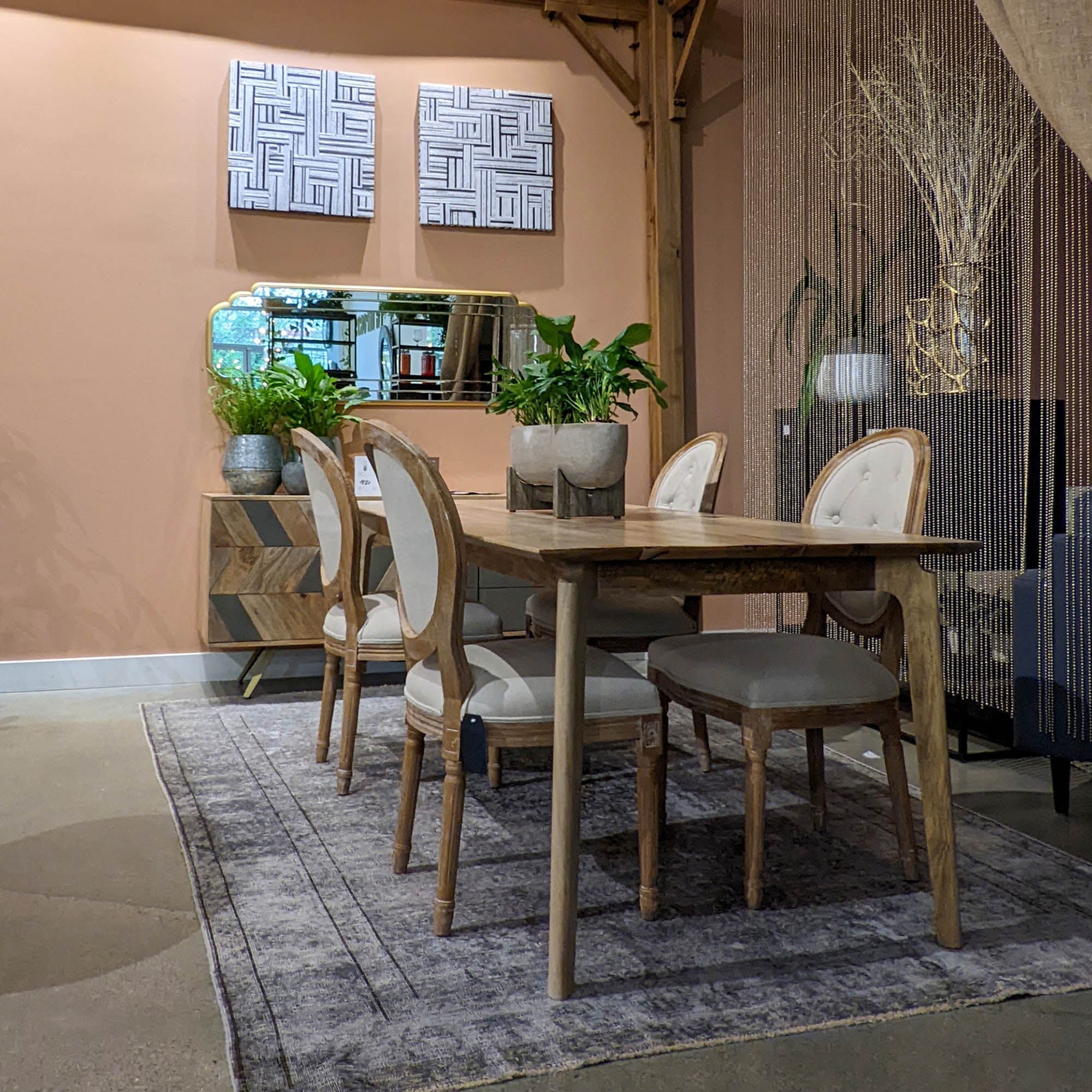 Kenzo Dining Table Small 60” – Natural - Central Designs