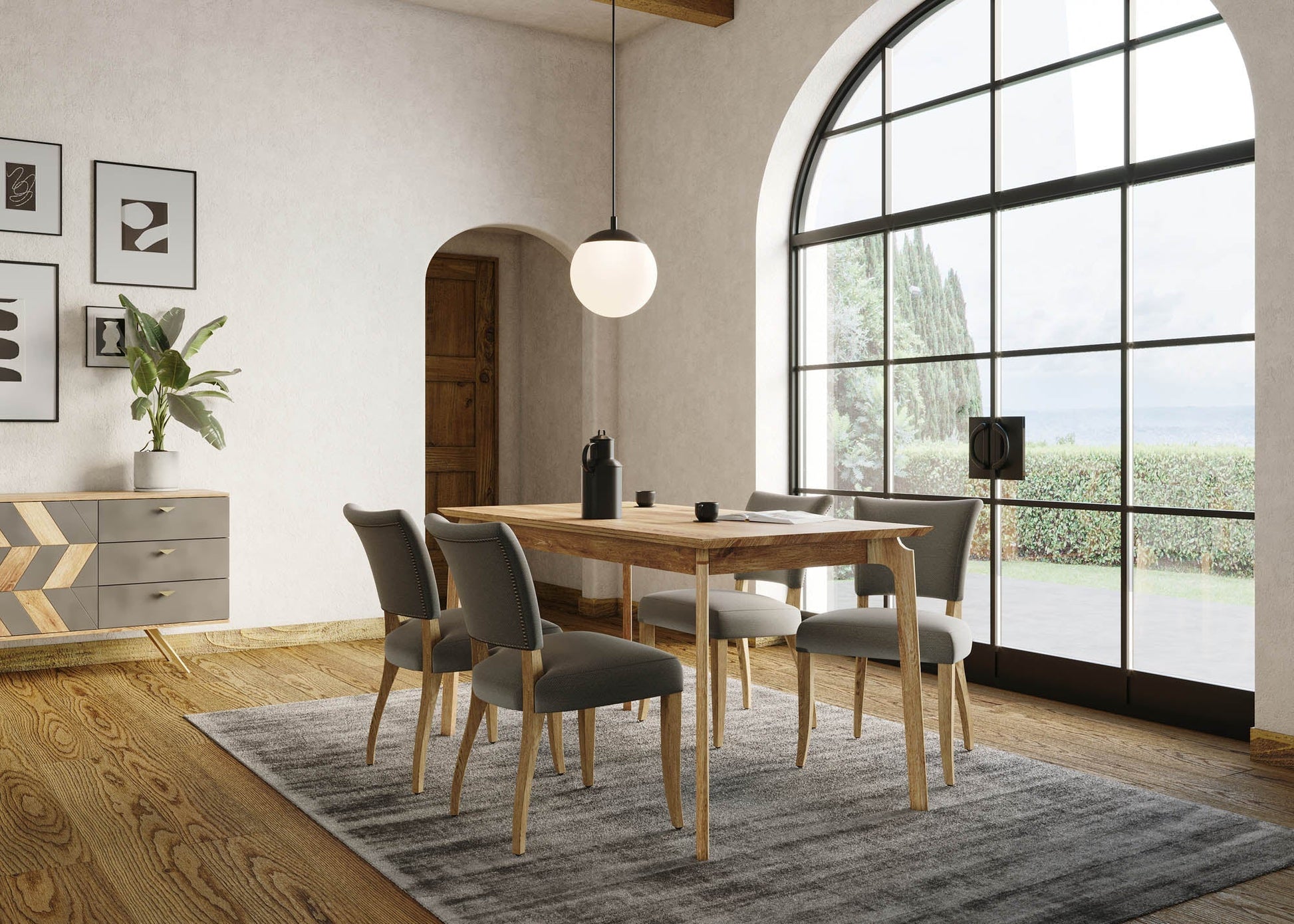 Kenzo Dining Table Small 60” – Natural - Central Designs
