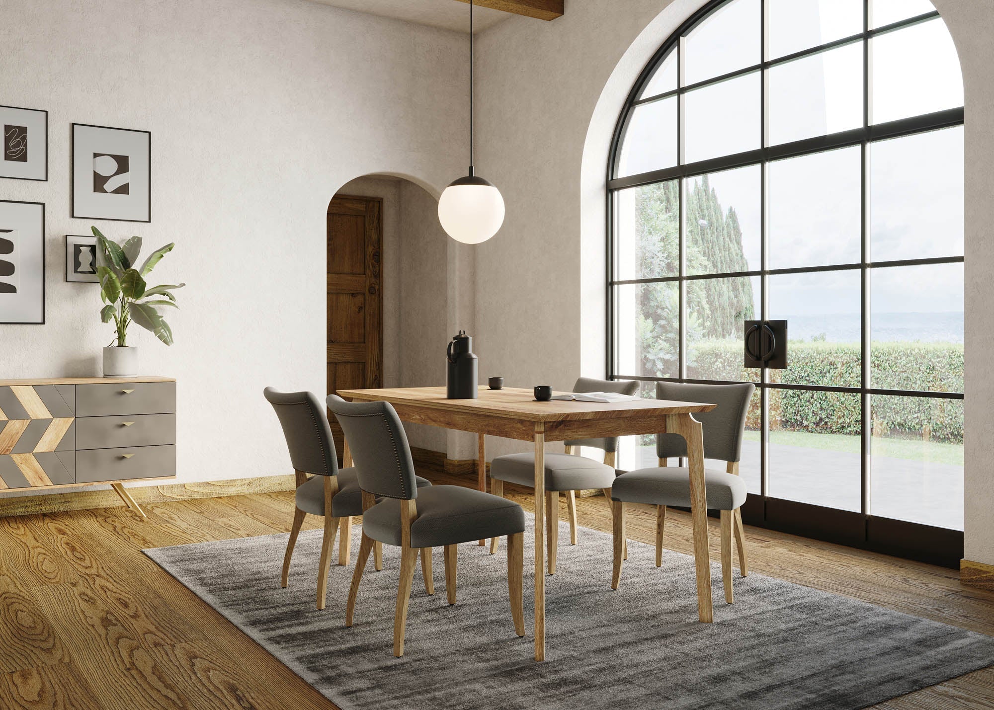 Kenzo Dining Table Small 60” – Natural - Central Designs