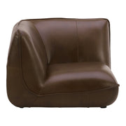 Zeppelin Leather Corner Chair Toasted Hickory - Central Designs